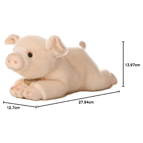 PELUCHE FINO PUERQUITO ROSA 28CM