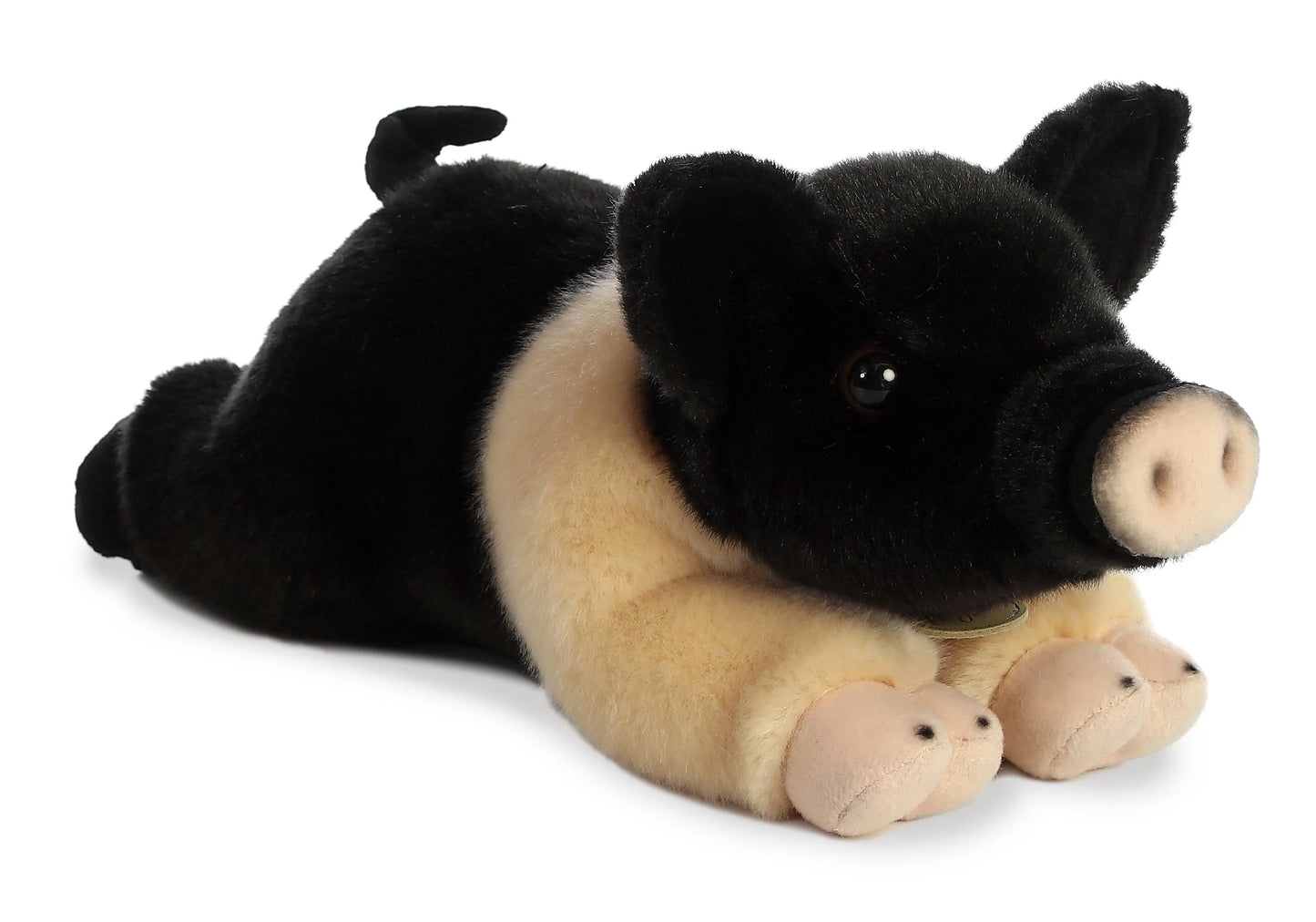 PELUCHE FINO PUERQUITO HAMPSHIRE BICOLOR 28CM