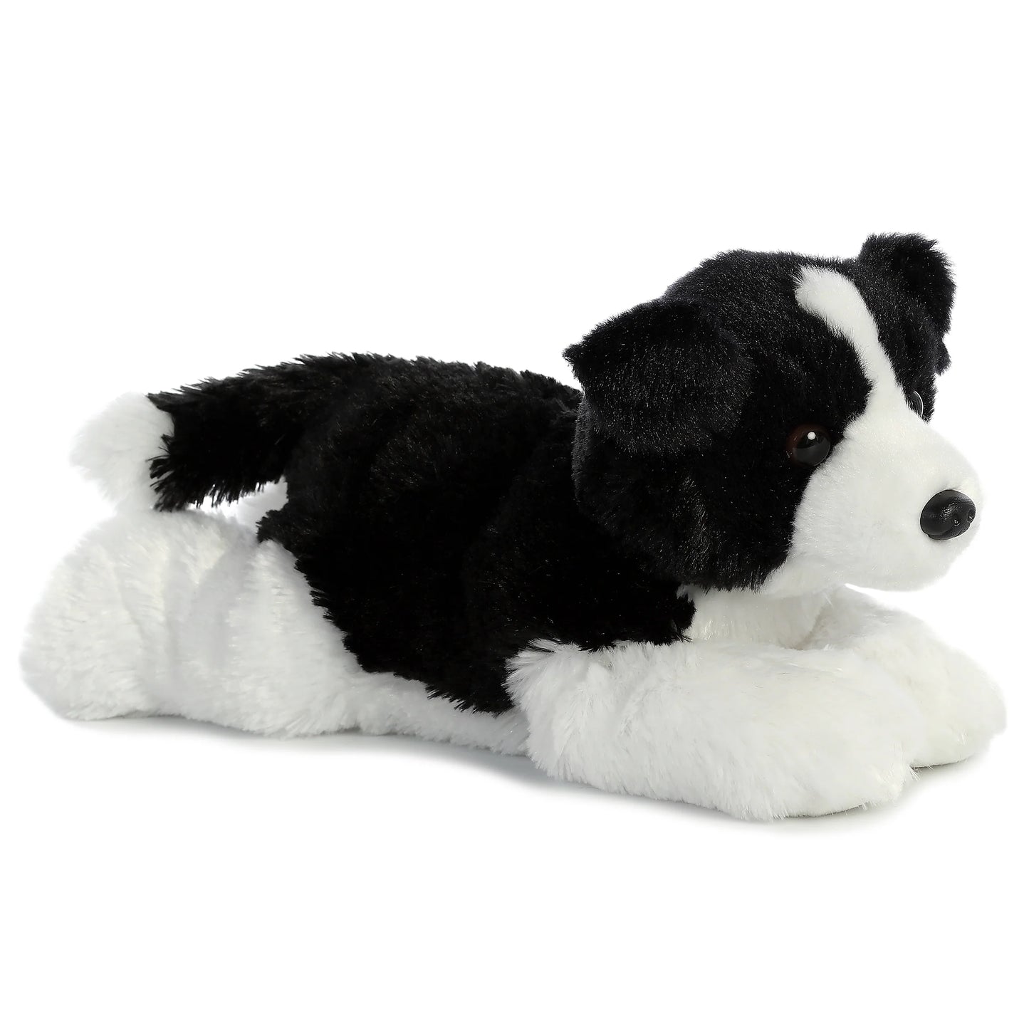 PELUCHE FINO BORDER COLLIE BLANCO CON NEGRO 30CM