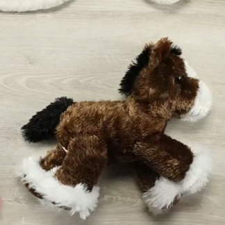 PELUCHE CABALLO PEQUEÑO CAFÉ AFELPADO