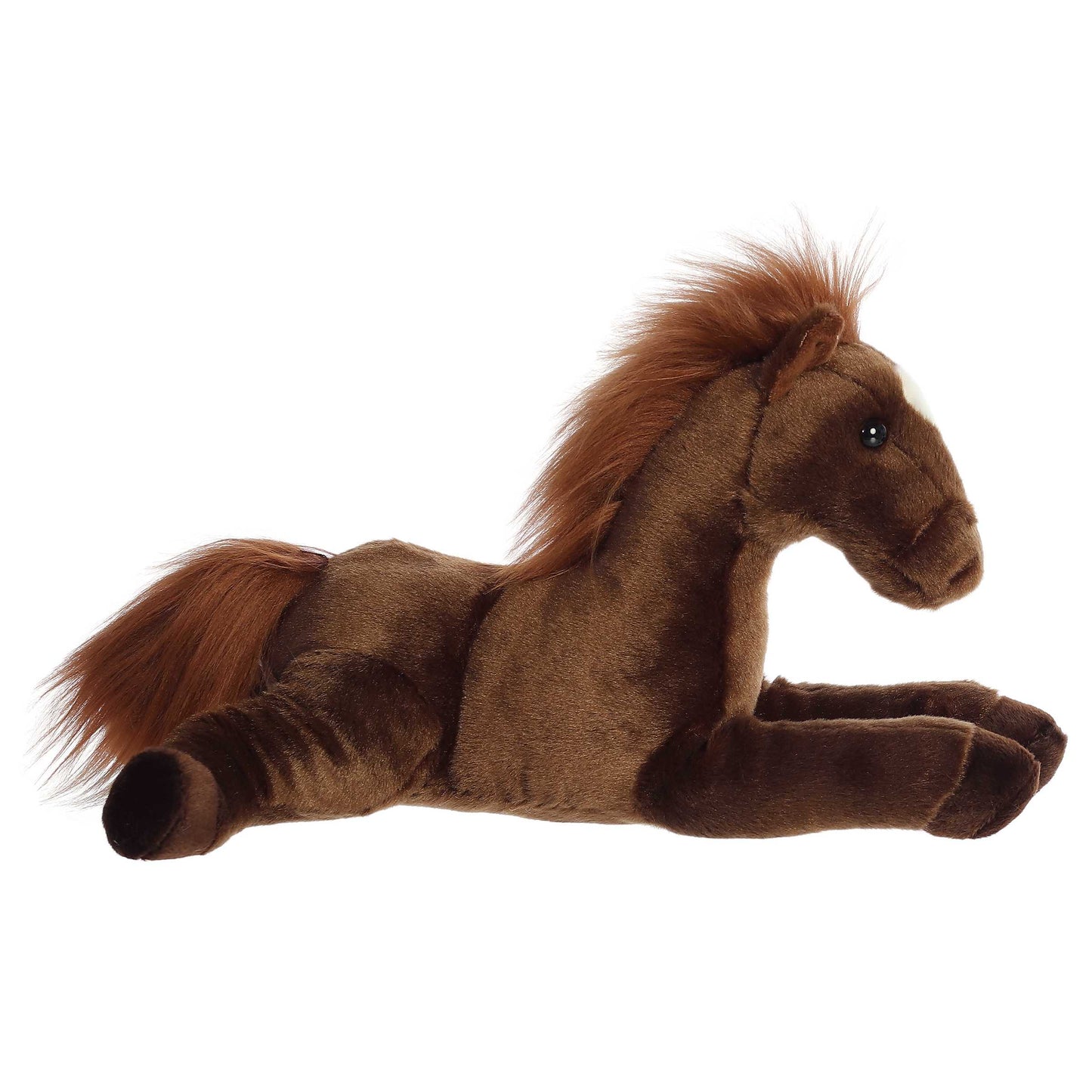 PELUCHE FINO CABALLO FORAJIDO OUTLAW CAFÉ OSCURO 30CM