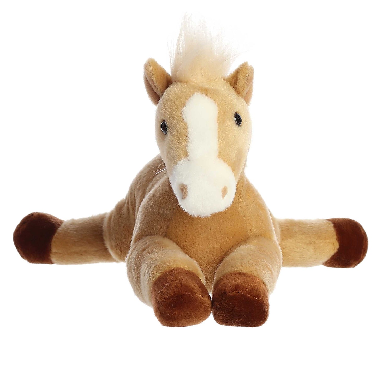 PELUCHE FINO CABALLO BAYO BEIGE 30CM
