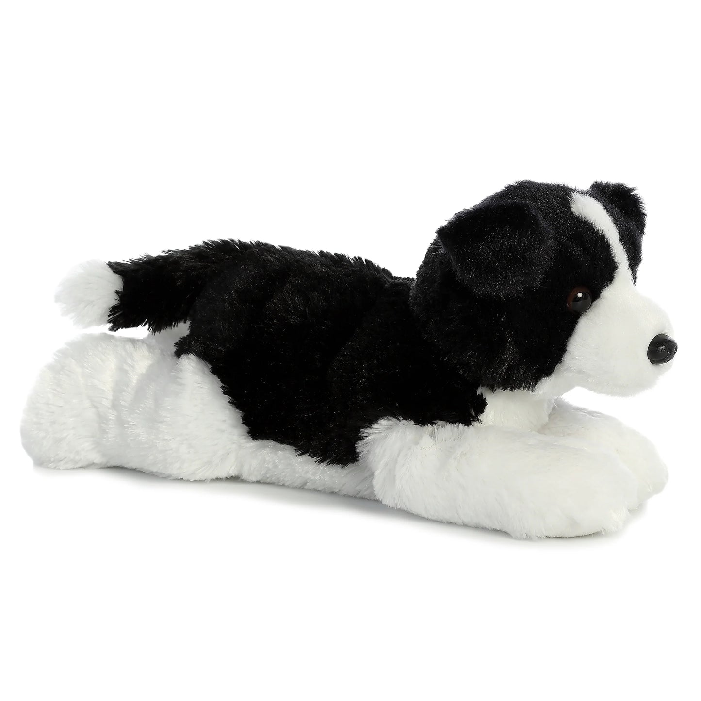 PELUCHE FINO BORDER COLLIE BLANCO CON NEGRO 30CM