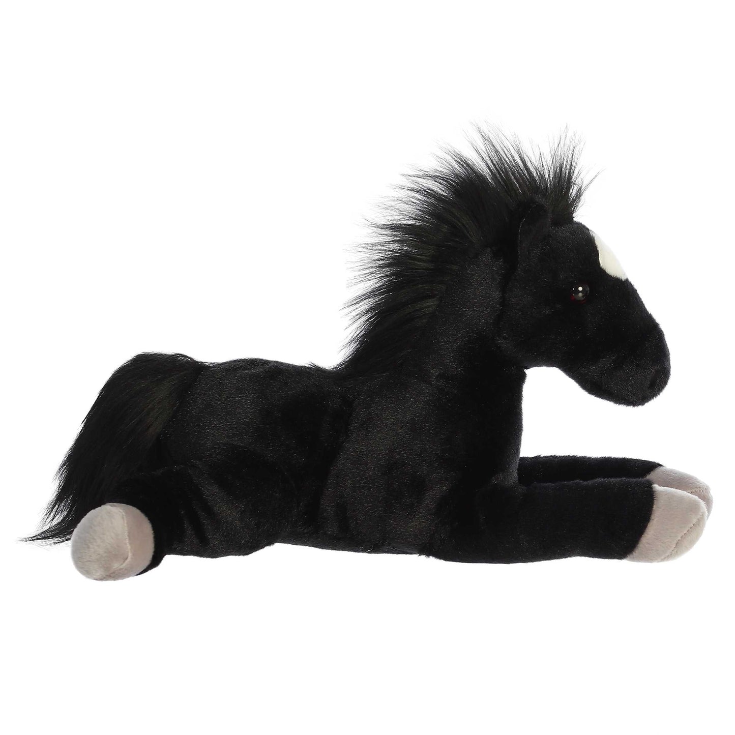 PELUCHE FINO CABALLO BLACK JACK NEGRO 30CM