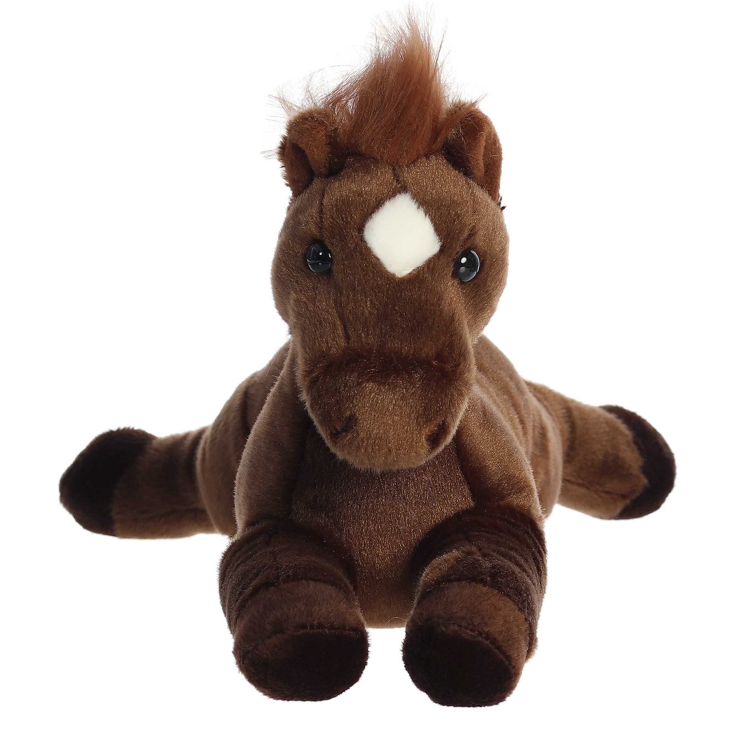 PELUCHE FINO CABALLO FORAJIDO OUTLAW CAFÉ OSCURO 30CM