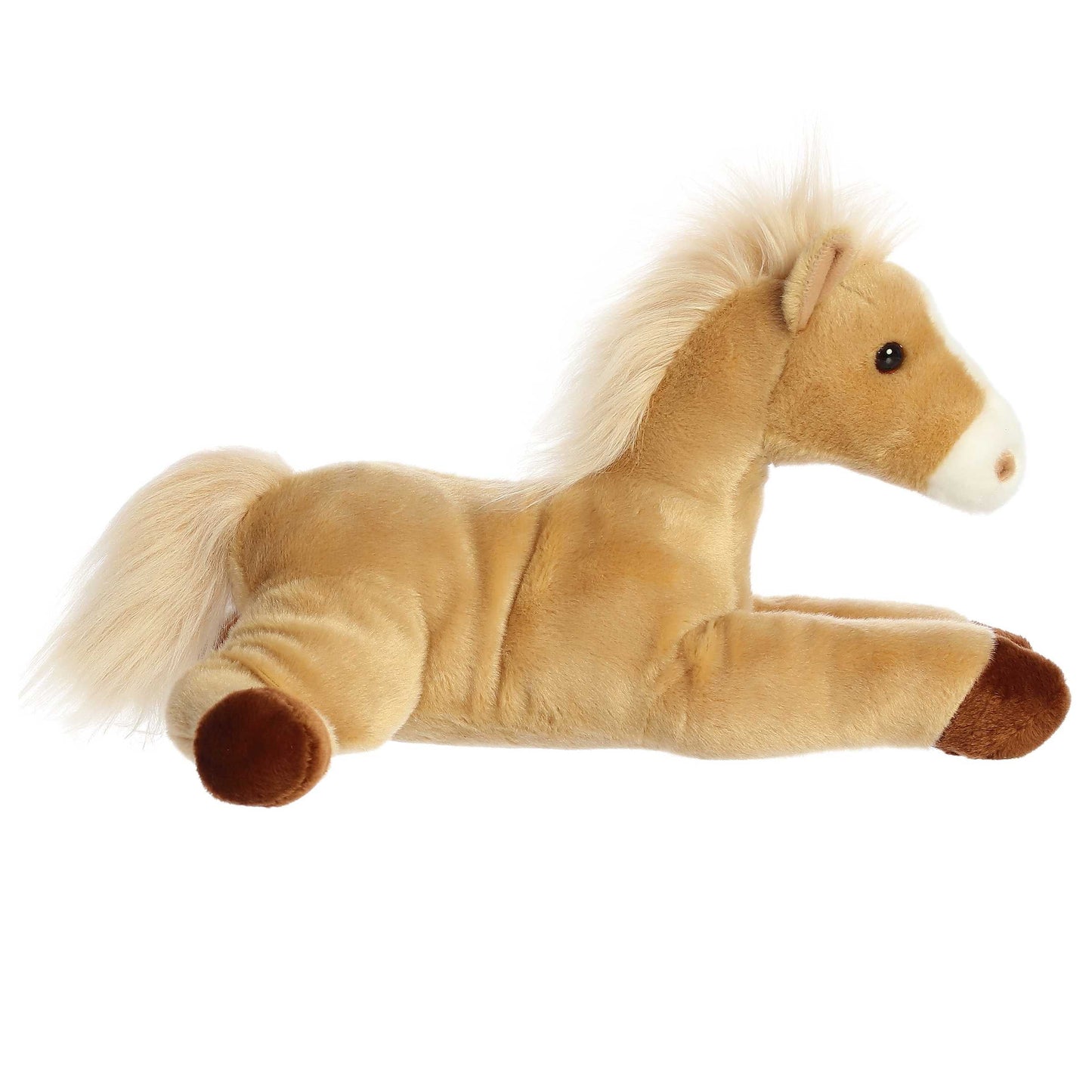 PELUCHE FINO CABALLO BAYO BEIGE 30CM