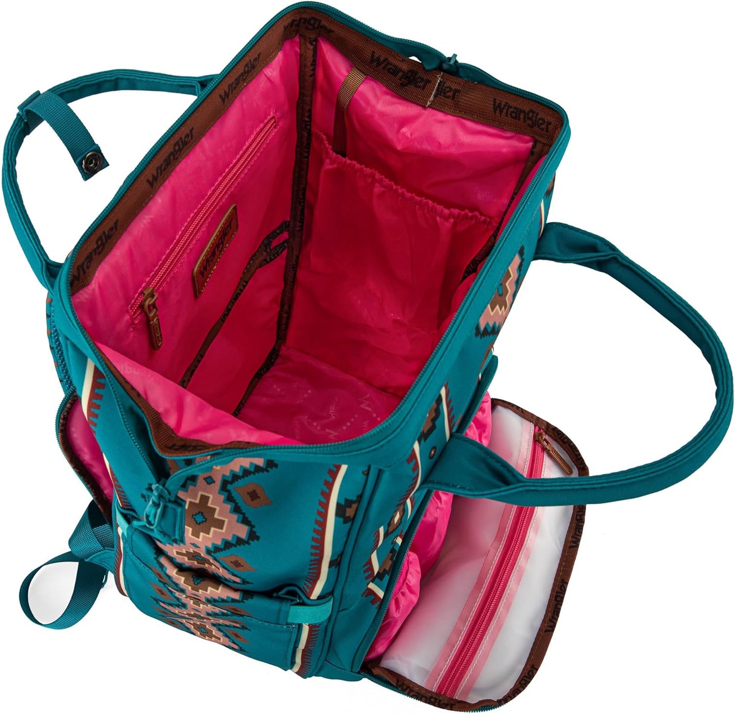 BOLSO MOCHILA PAÑALERA WRANGLER COLOR TURQUESA WG2204-9110TQ