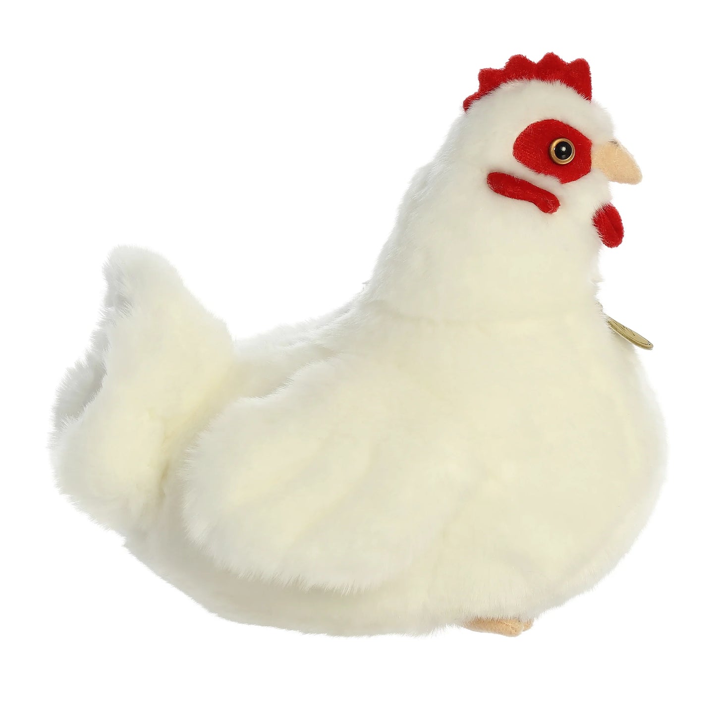 PELUCHE GALLINA BLANCA REALISTA 28CM