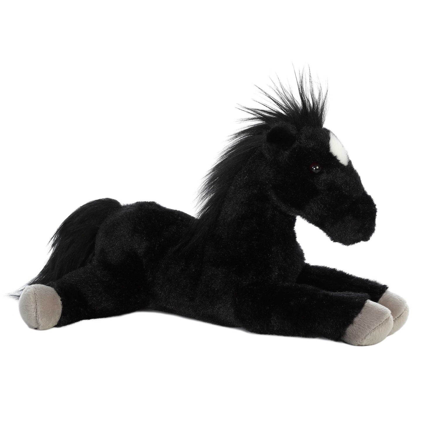 PELUCHE FINO CABALLO BLACK JACK NEGRO 30CM