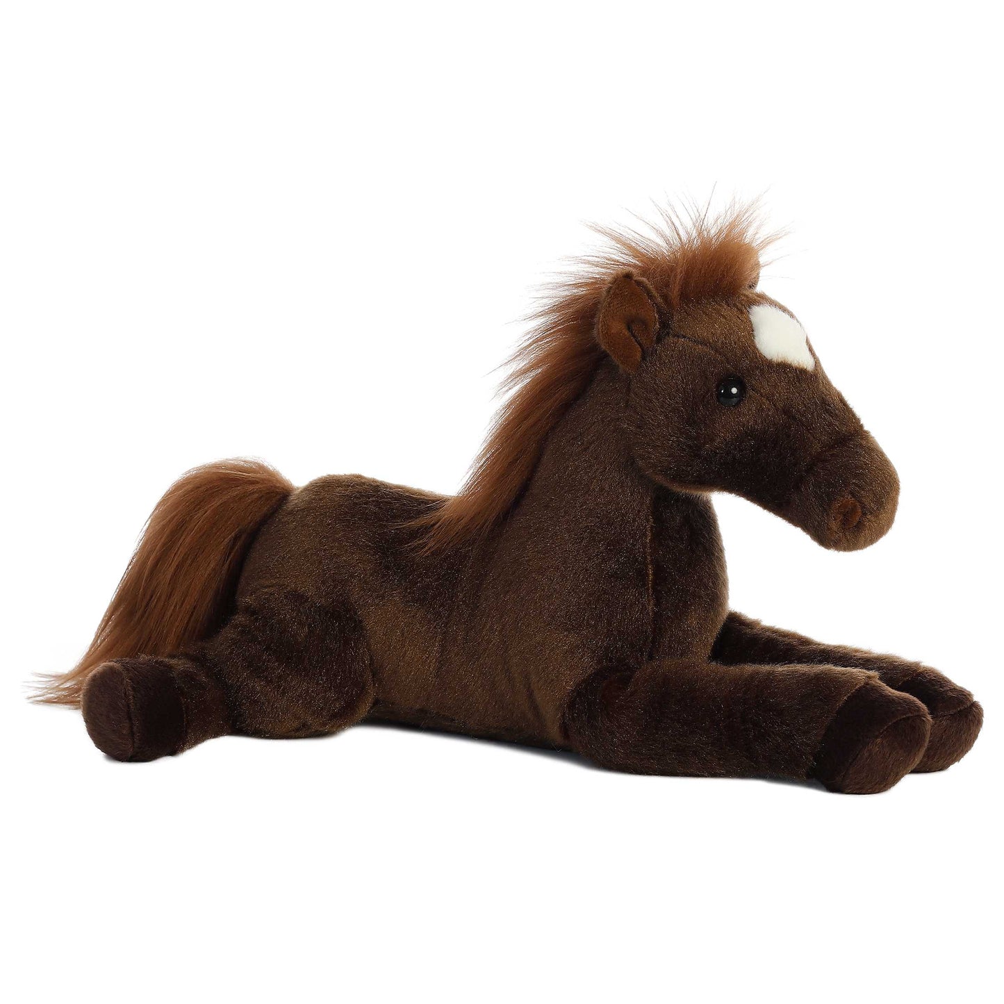 PELUCHE FINO CABALLO FORAJIDO OUTLAW CAFÉ OSCURO 30CM