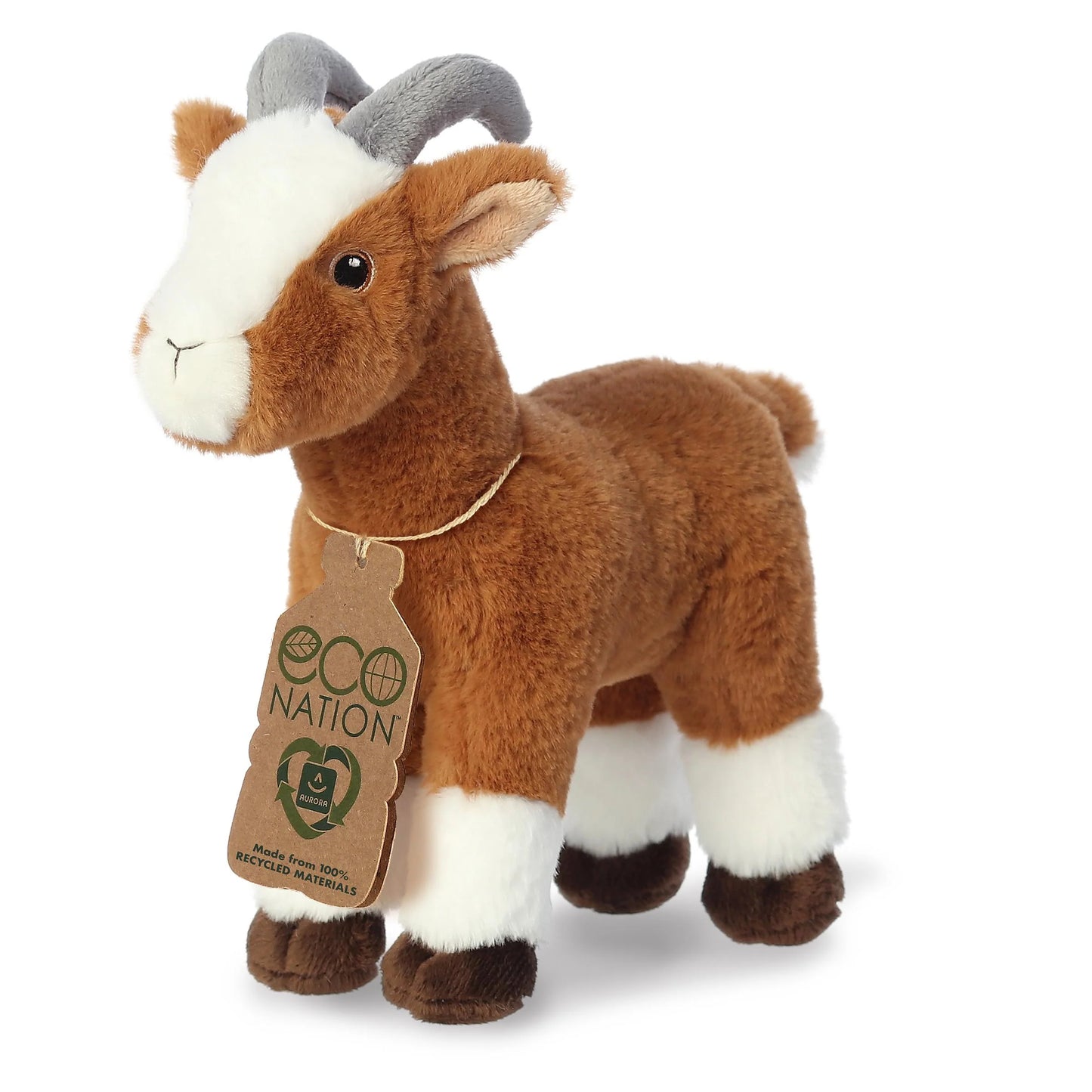 PELUCHE CABRA REALISTA CAFÉ 28CM