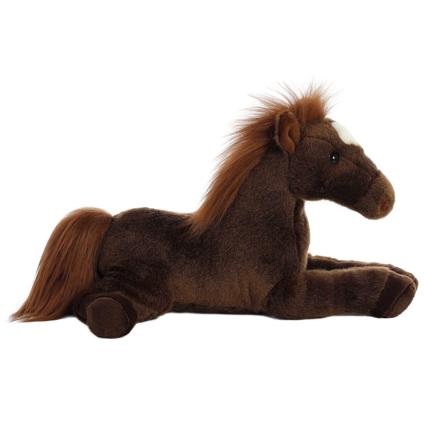 PELUCHE FINO CABALLO FORAJIDO OUTLAW CAFÉ OSCURO 30CM