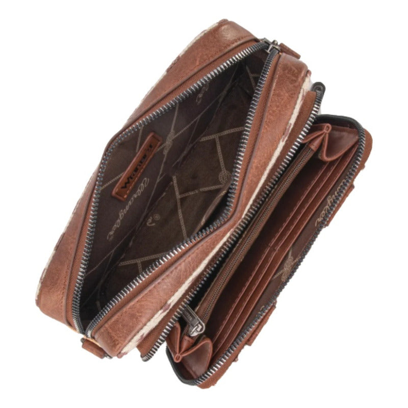 Bolso Wrangler Crossbody Con Correa Ancha Café Wg2207