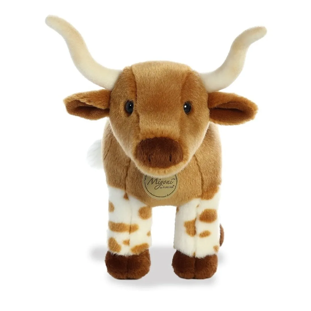 PELUCHE FINO REALISTA TORO LONGHORN