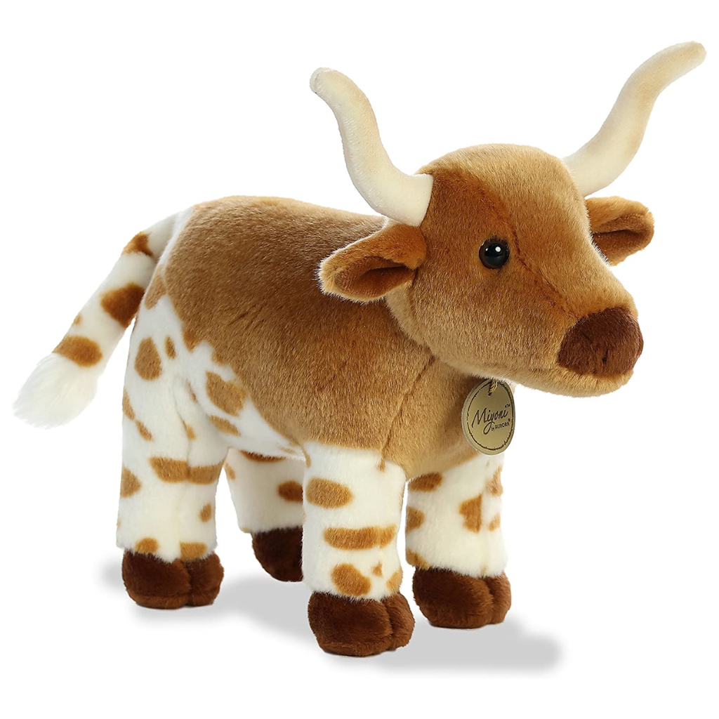 PELUCHE FINO REALISTA TORO LONGHORN