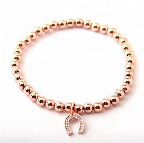 PULSERA CHAPA DE ORO CON HERRADURA FINA