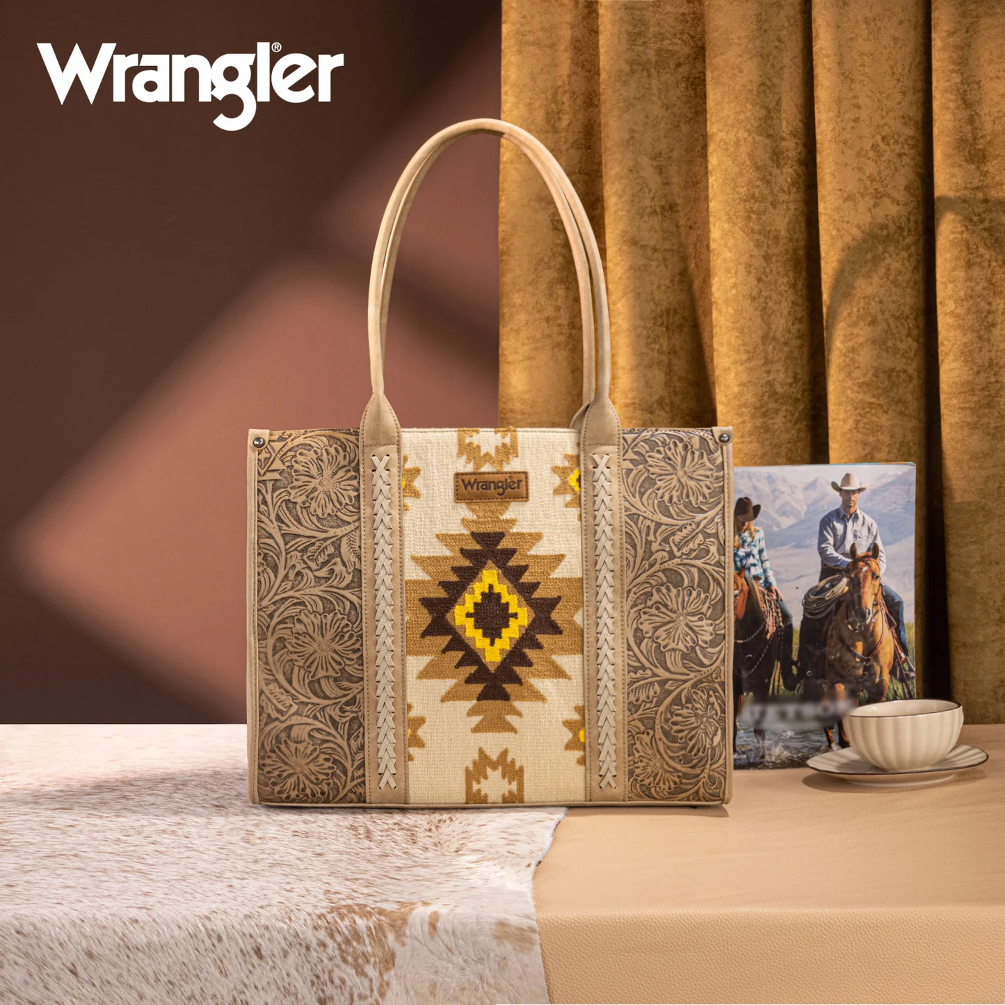 BOLSO WRANGLER GRANDE CINCELADA TAN WG226G-8119TN