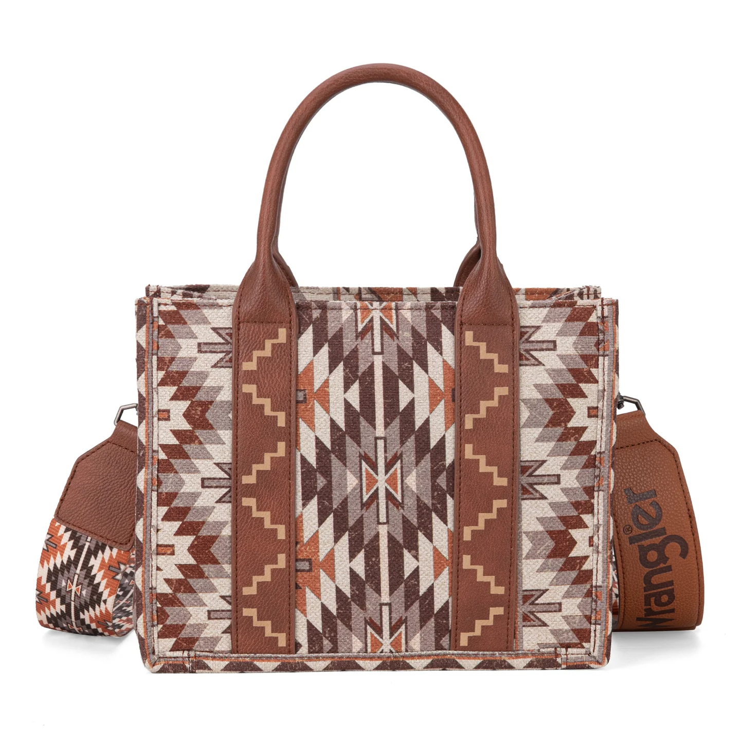 Bolso Wrangler Tote Bag Azteca Checotah Café WG2213-8120SBR
