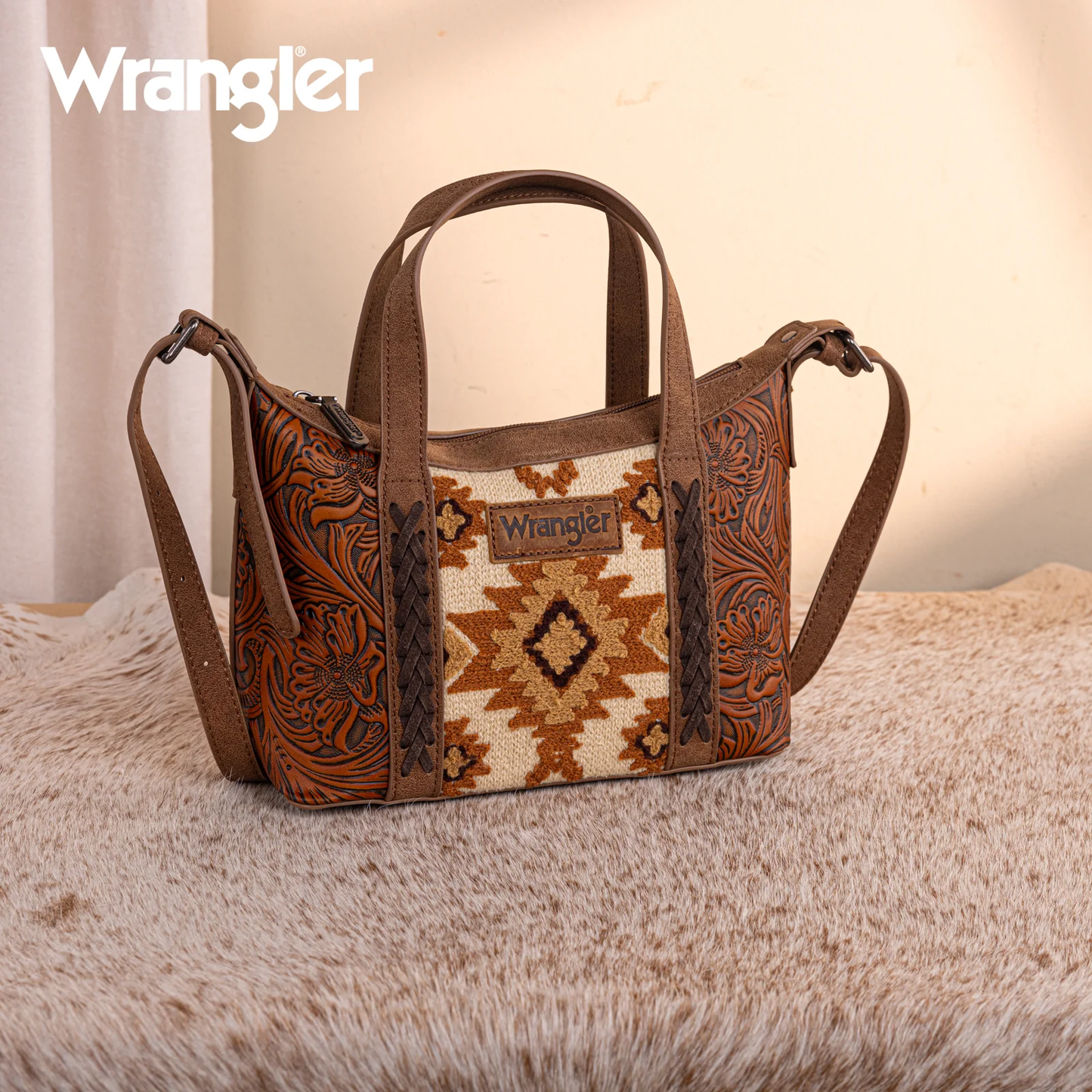 Bolso Wrangler Barco Cincelado Checotah Marron WG226-8605BR