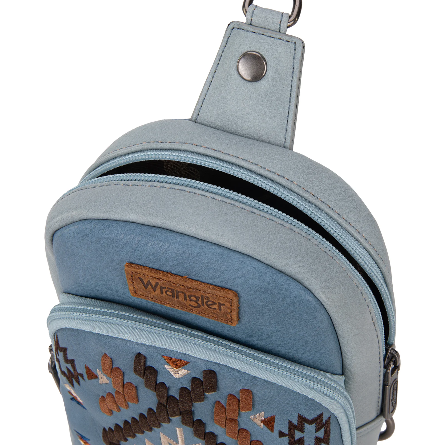 Bolso Crossbag Wrangler Cruzada Tipo Piel Azul Jean WG2214-210JN