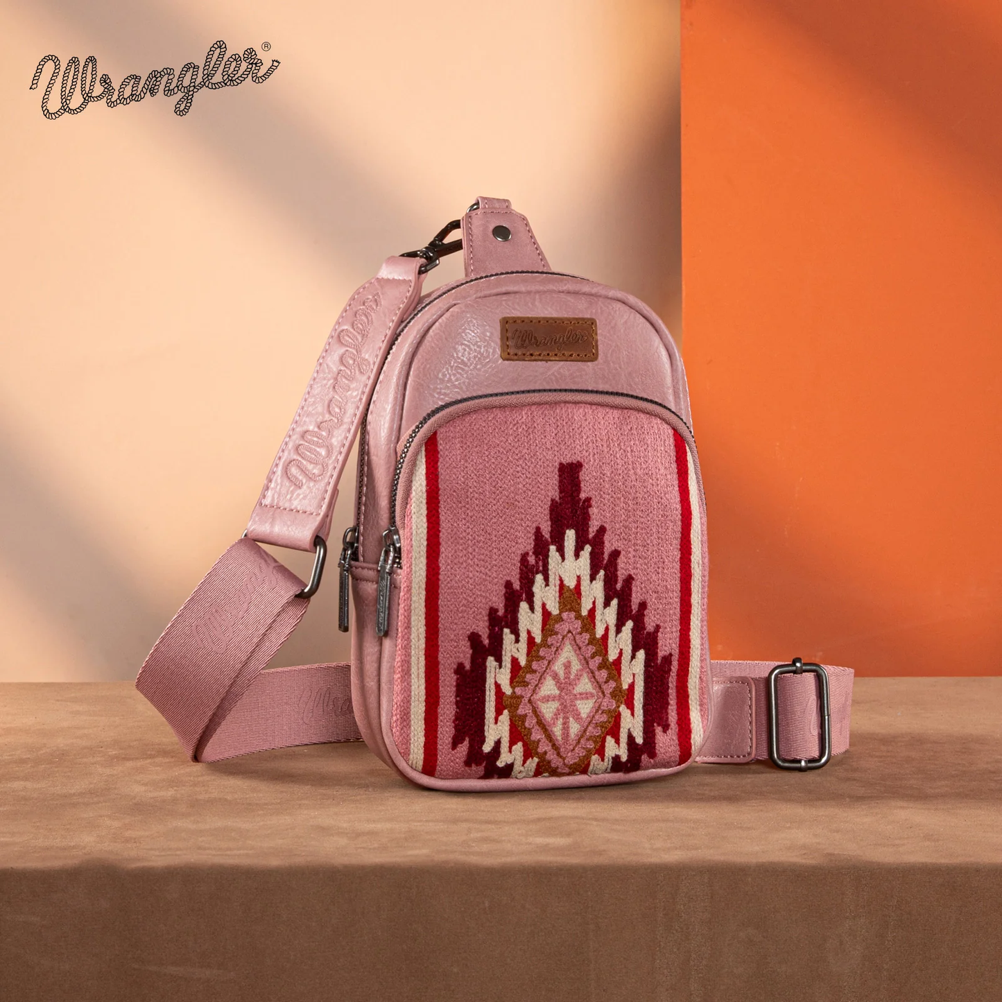 Bolso Crossbag Wrangler Cruzada Rosa Telar WG174-210HPK