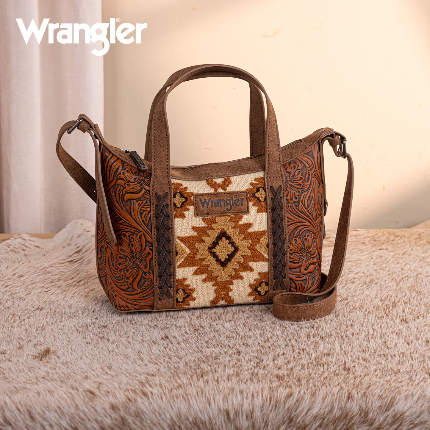 Bolso Wrangler Barco Cincelado Checotah Marron WG226-8605BR