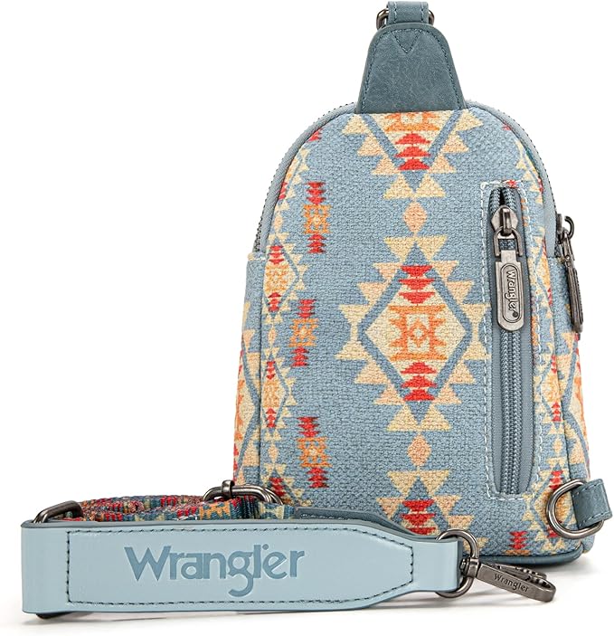 Bolso Crossbag Wrangler Cruzada Azul Claro WG2205-210JN
