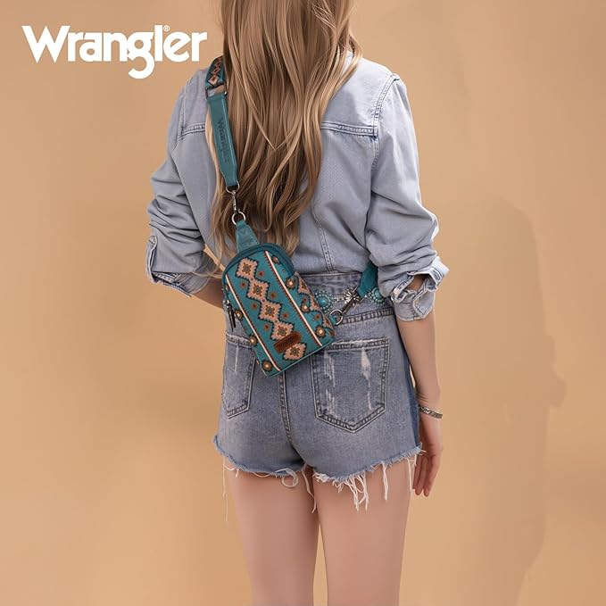 Bolso Crossbag Wrangler Cruzada Verde Turquesa WG2205-210DTQ