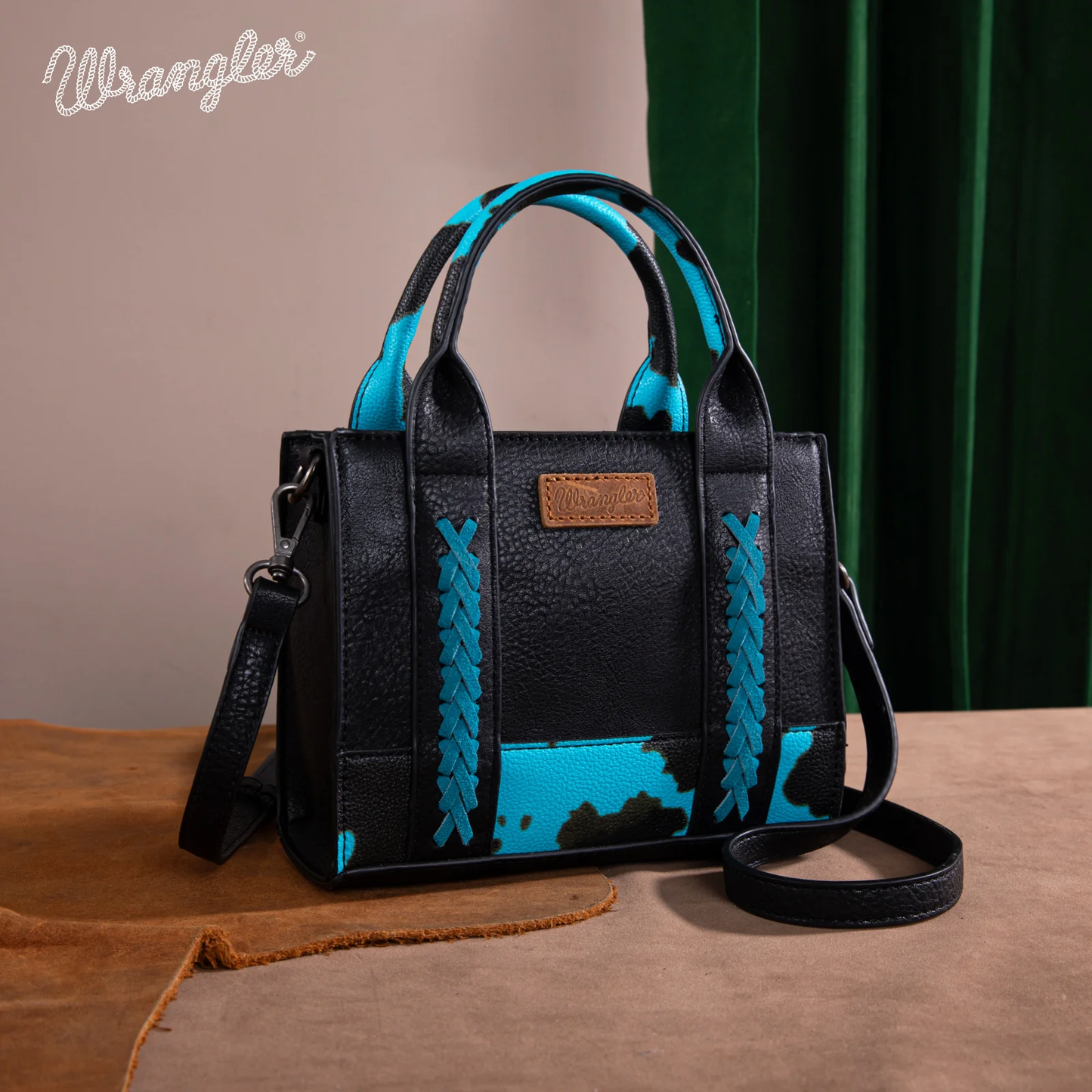 Bolso Wrangler MINI Tote Bag Print Vaca Azul/Negro WG102S-8120TQ