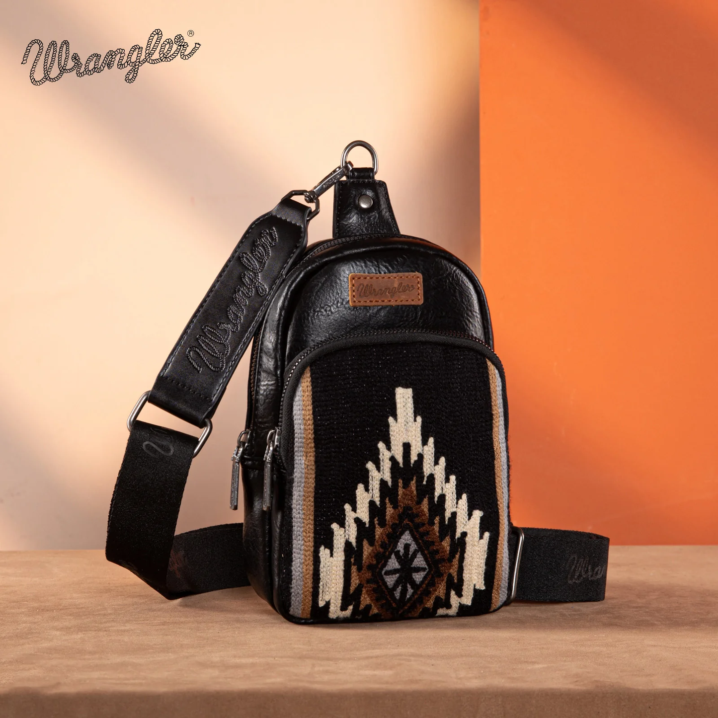Bolso Crossbag Wrangler Cruzada Negro Telar WG174-210BK