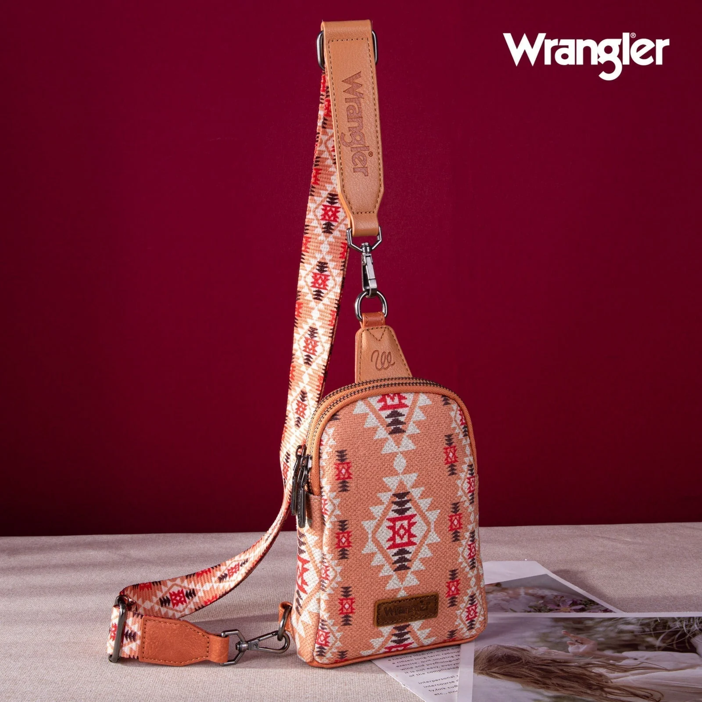 Bolso Crossbag Wrangler Cruzada Melon Naranja WG2205-210OR