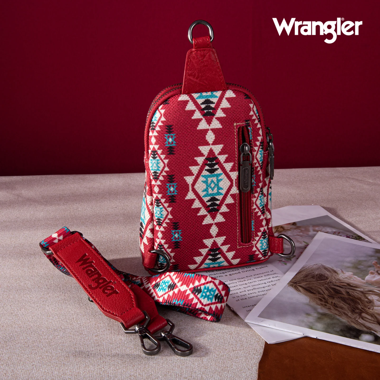 Bolso Crossbag Wrangler Cruzada Tinto WG2205-210BDY