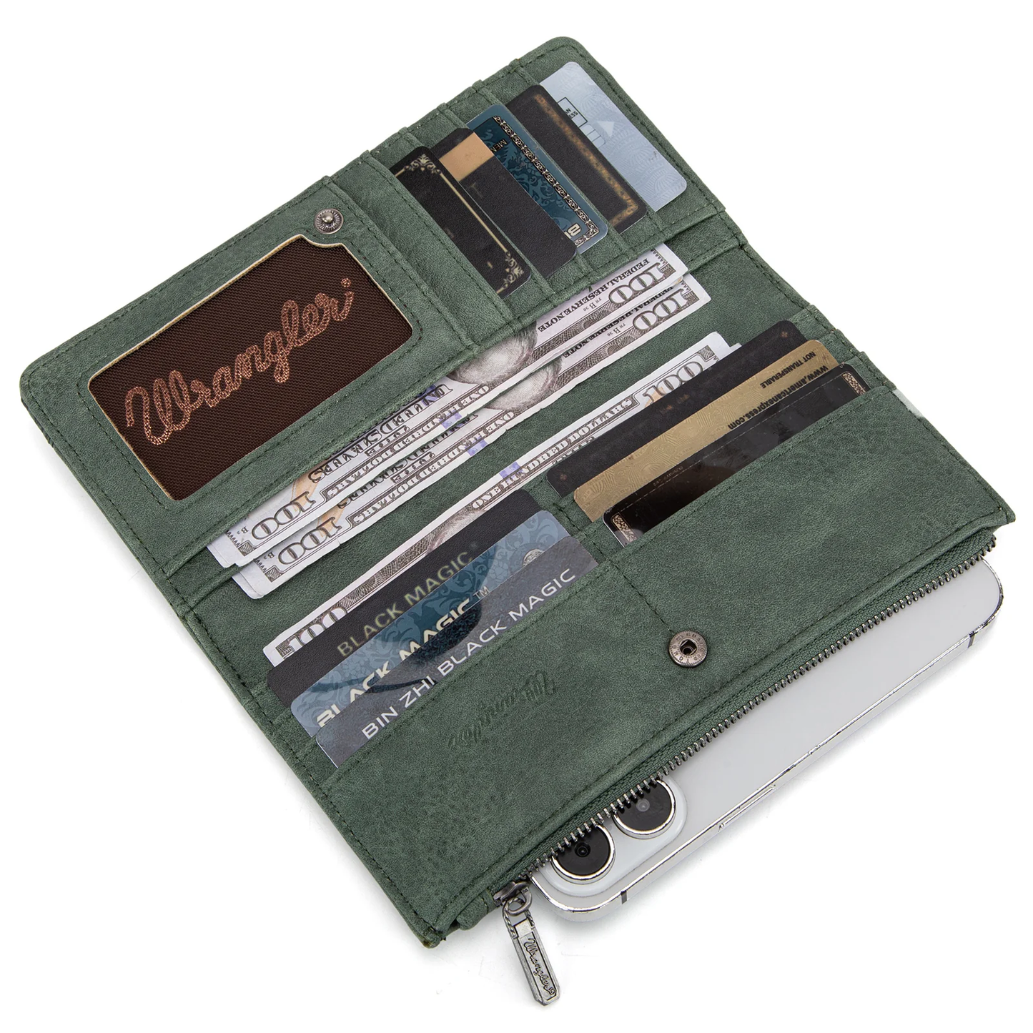 Cartera Wrangler Verde Olivo Tipo Bota WG145-212GN