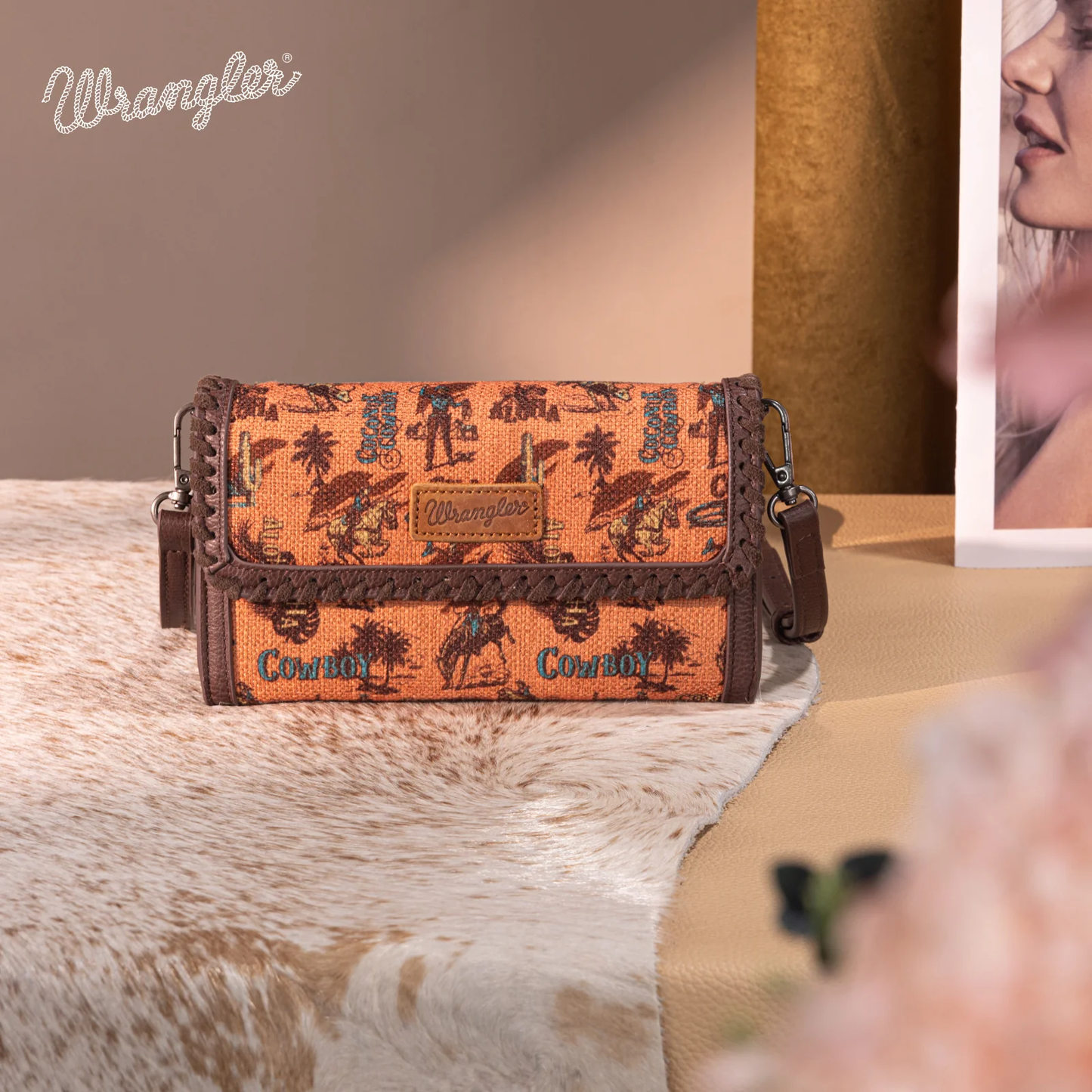 Bolso Cartera Crossbody Wrangler Vintage Café WG60-1812DBR