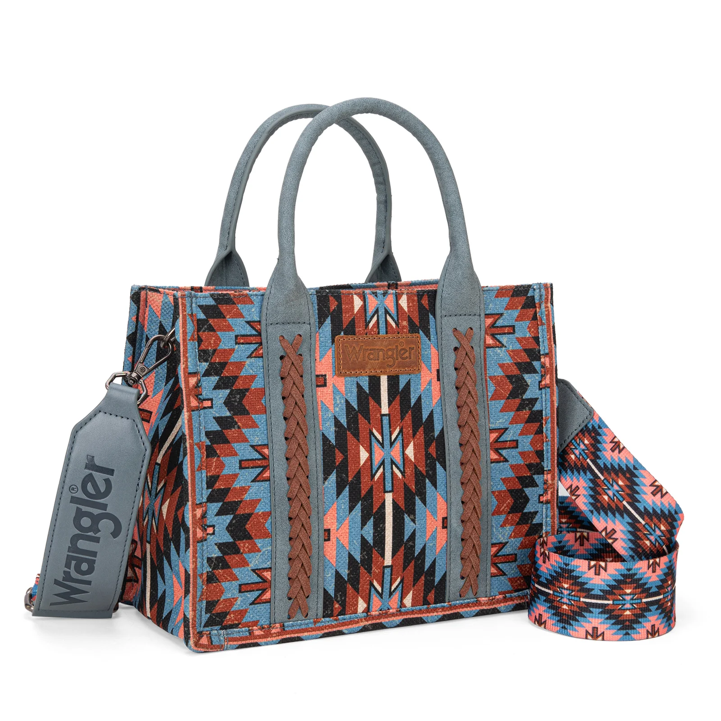 Bolso Wrangler Tote Bag Azteca Checotah Azul Xedron WG2213-8120SNY