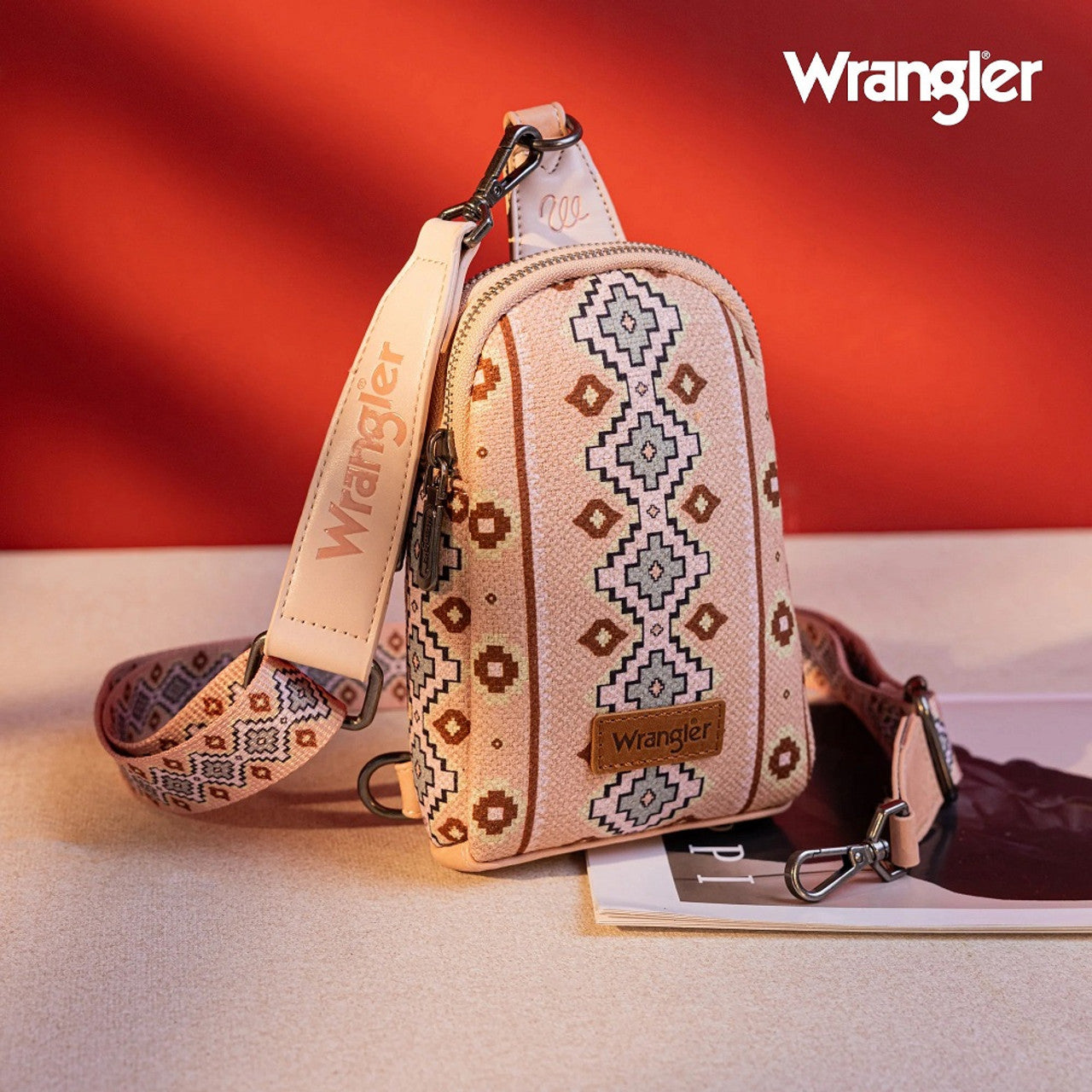 Bolso Crossbag Wrangler Cruzada Rosa Claro WG2205-210PK