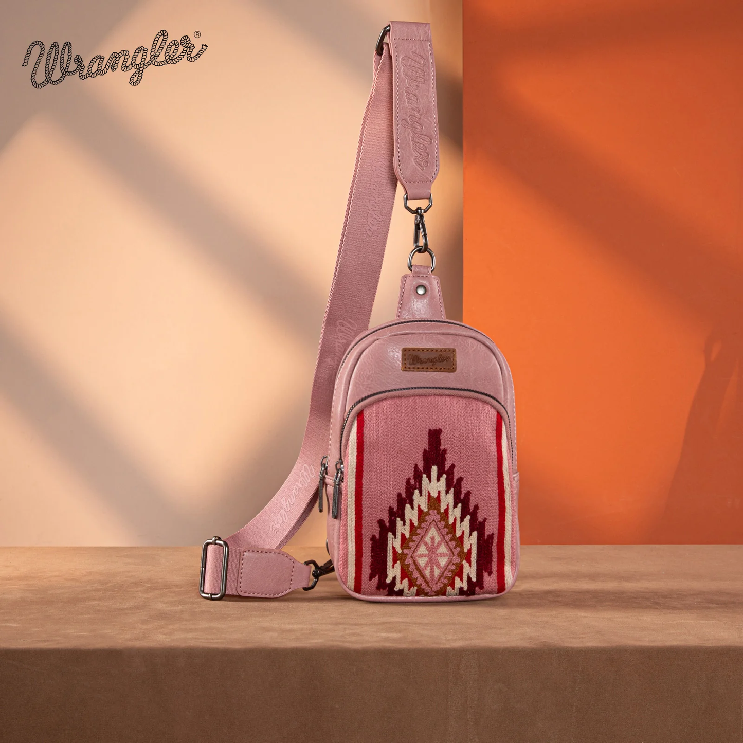Bolso Crossbag Wrangler Cruzada Rosa Telar WG174-210HPK