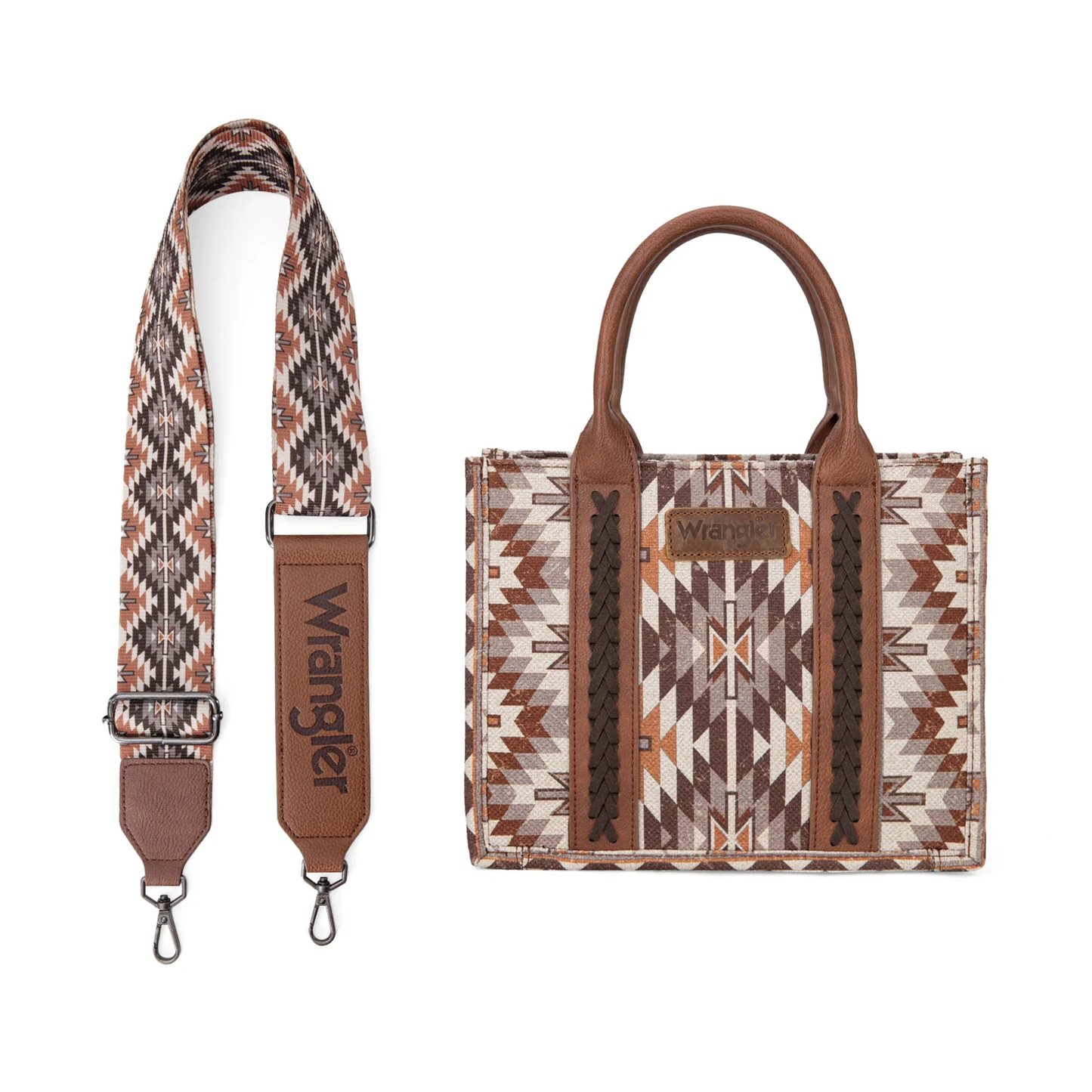 Bolso Wrangler Tote Bag Azteca Checotah Café WG2213-8120SBR