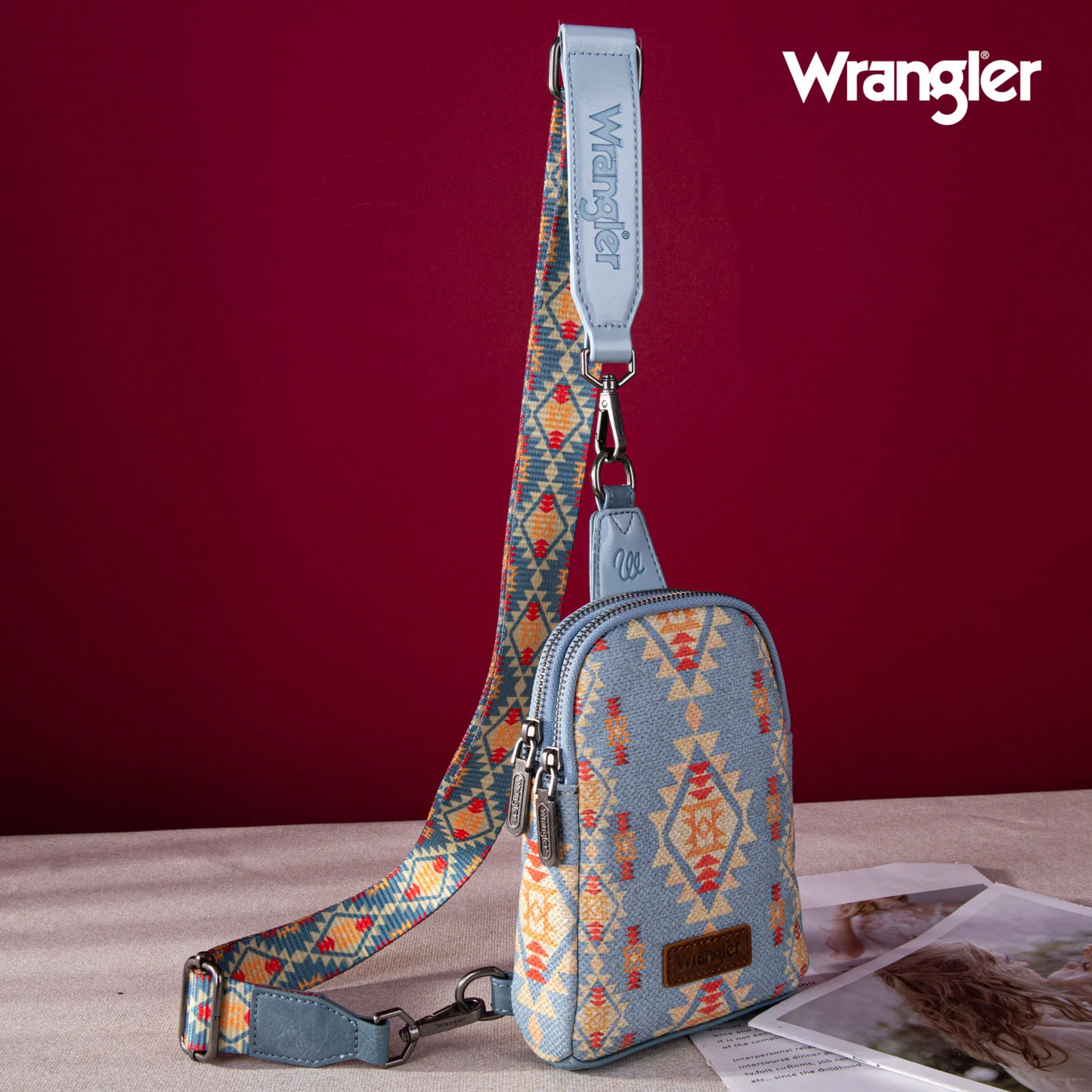 Bolso Crossbag Wrangler Cruzada Azul Claro WG2205-210JN