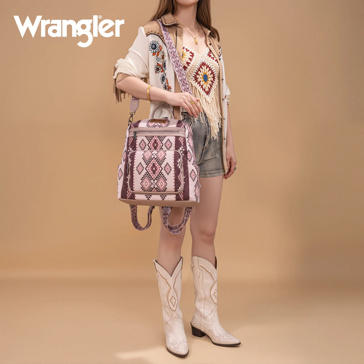 BOLSO/MOCHILA WRANGLER ESTAMPADO AZTECA WRANGLER TINTO WG213-9110PK