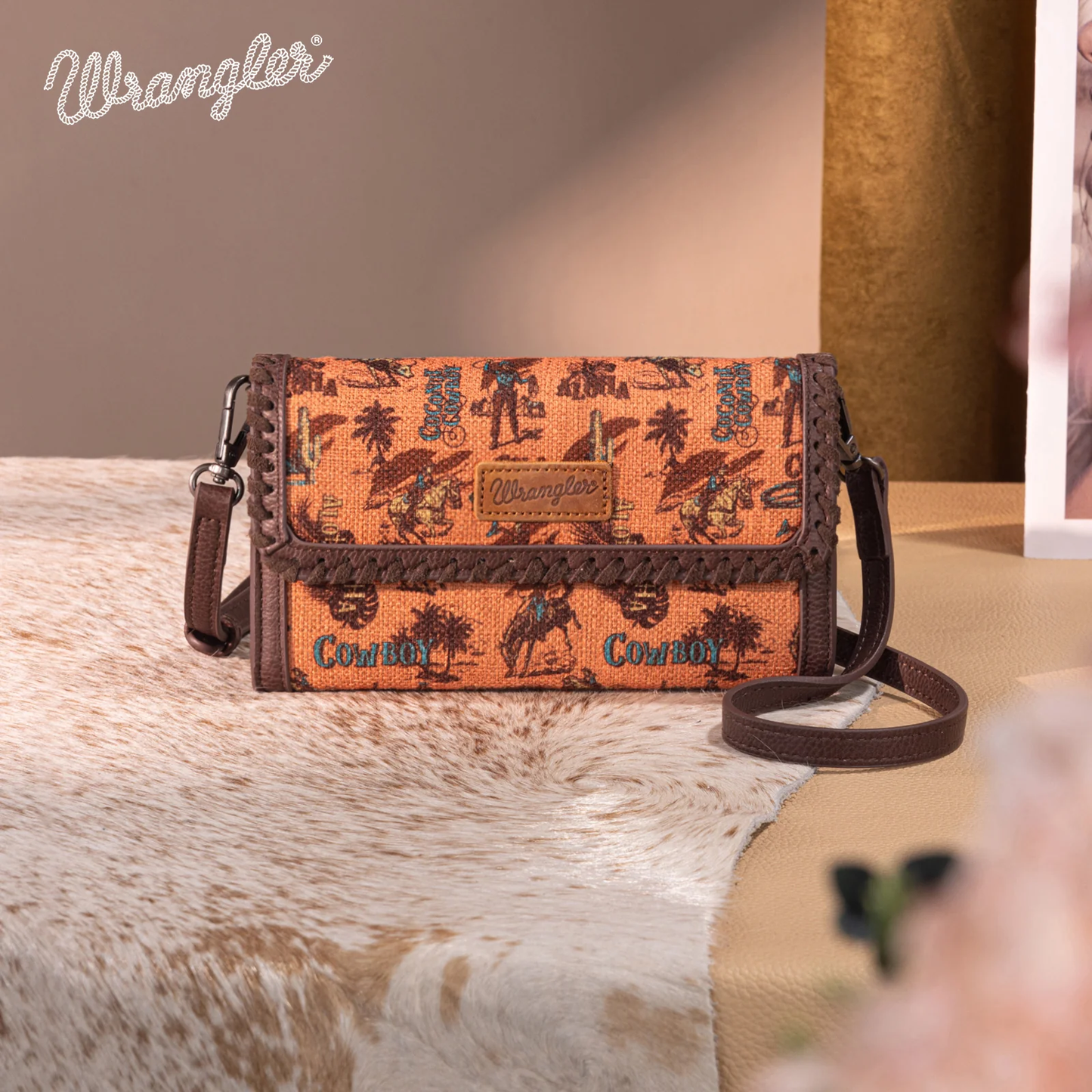 Bolso Cartera Crossbody Wrangler Vintage Café WG60-1812DBR