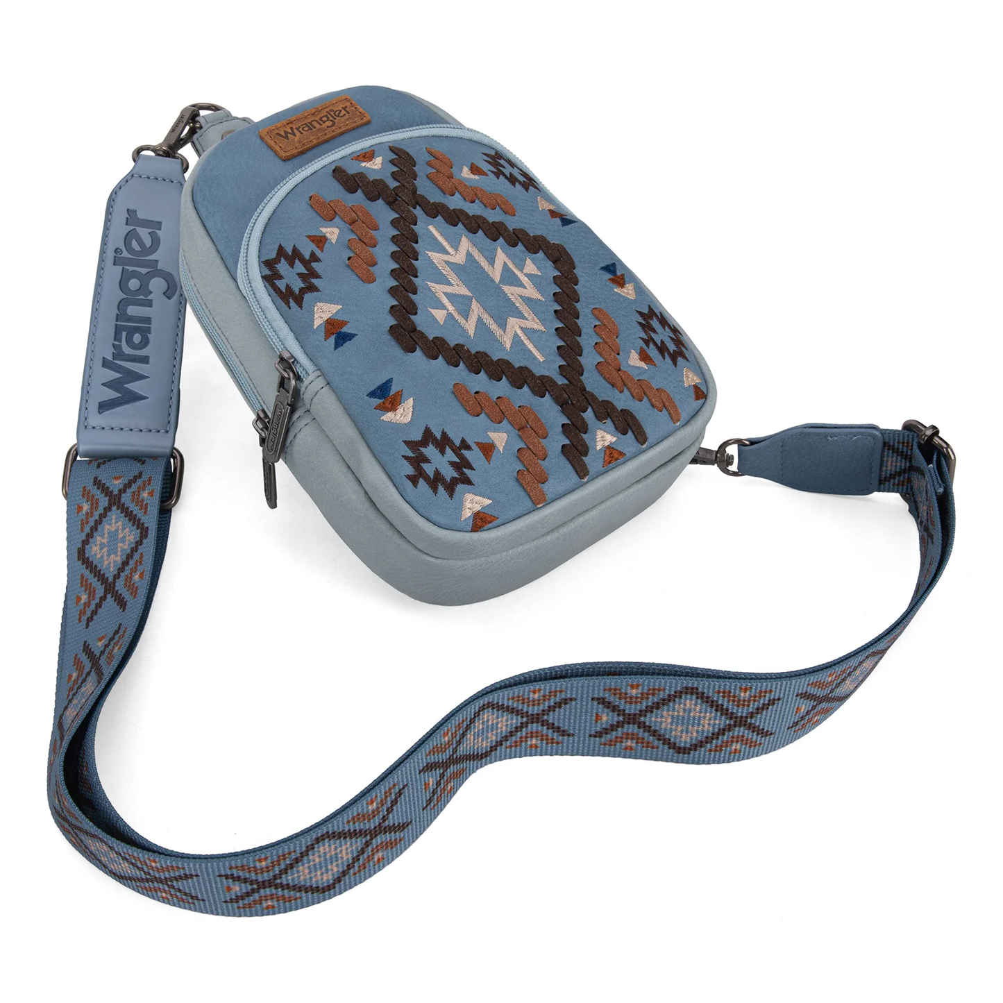 Bolso Crossbag Wrangler Cruzada Tipo Piel Azul Jean WG2214-210JN