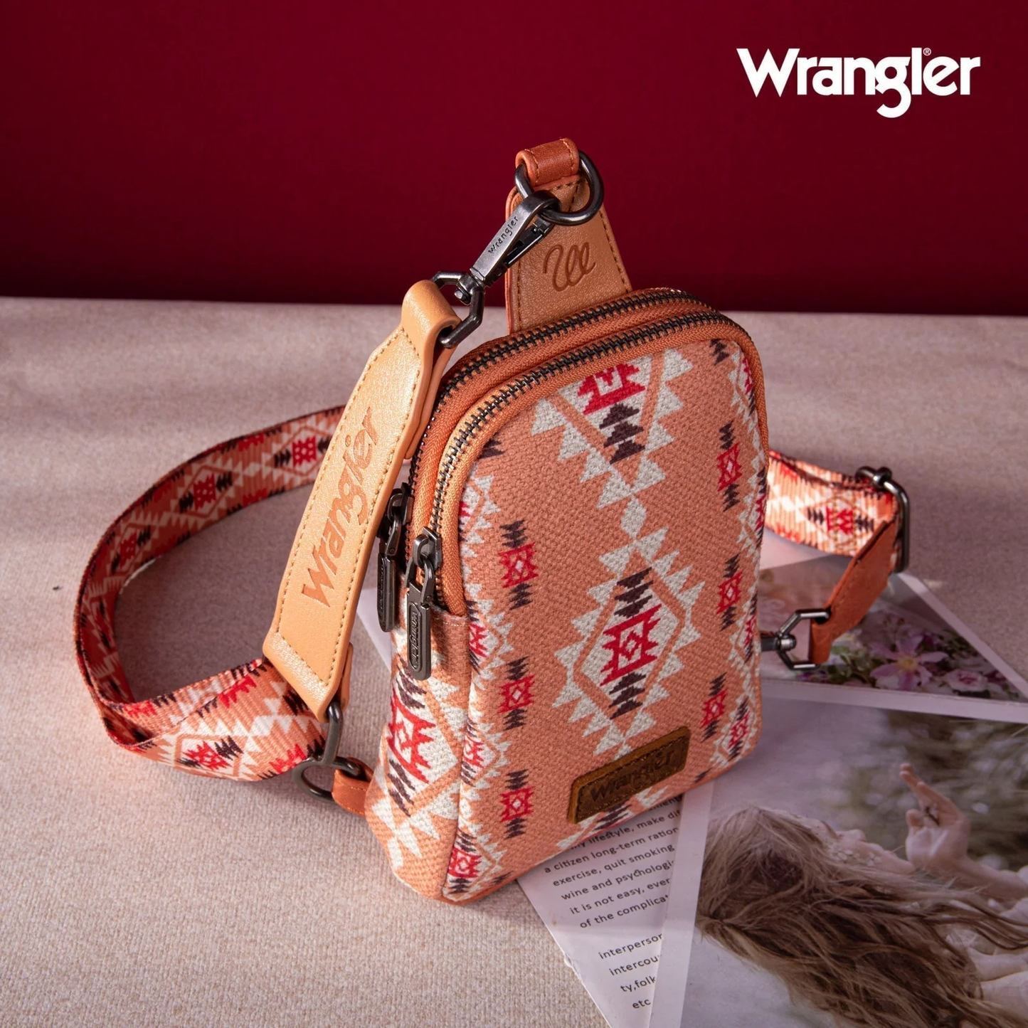 Bolso Crossbag Wrangler Cruzada Melon Naranja WG2205-210OR