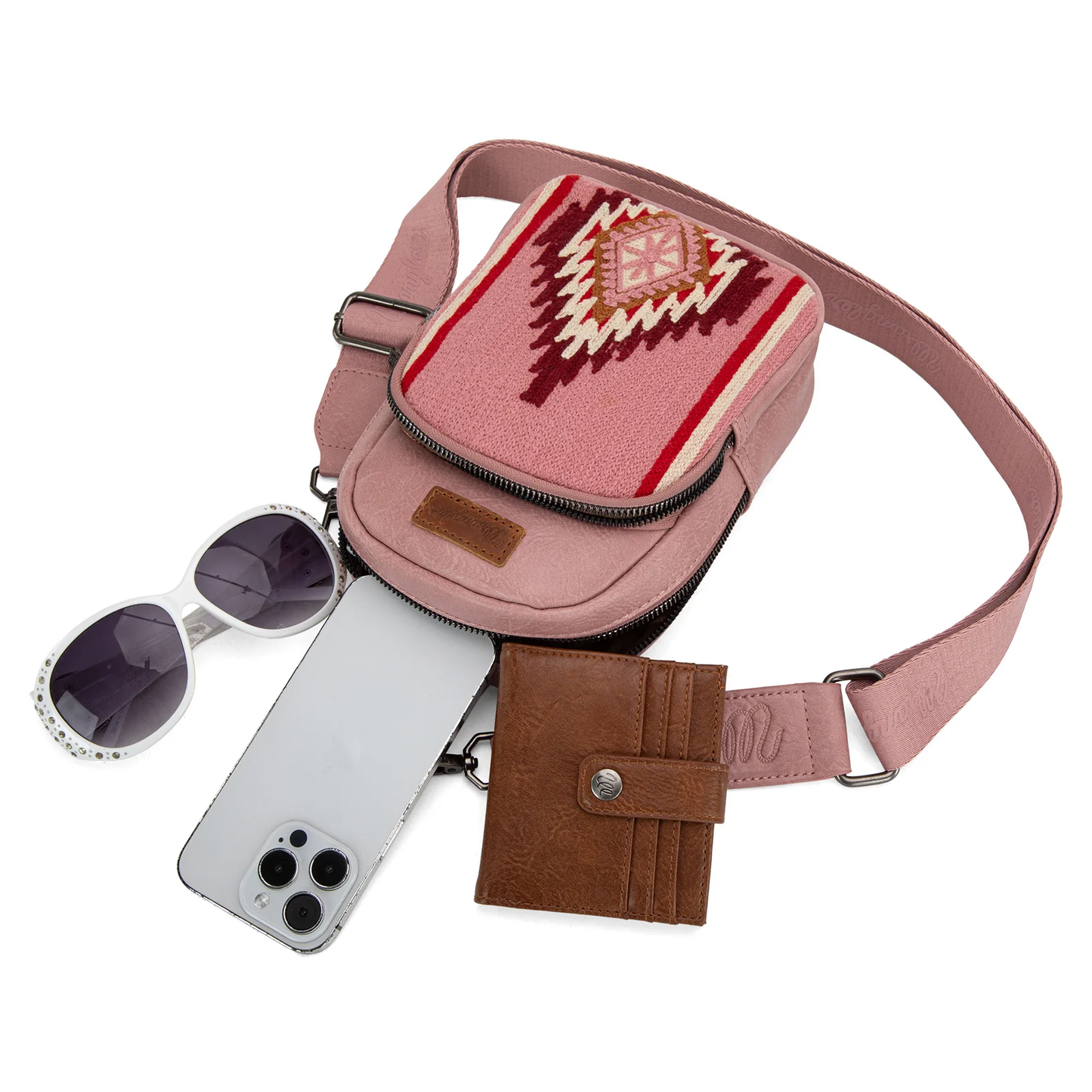 Bolso Crossbag Wrangler Cruzada Rosa Telar WG174-210HPK
