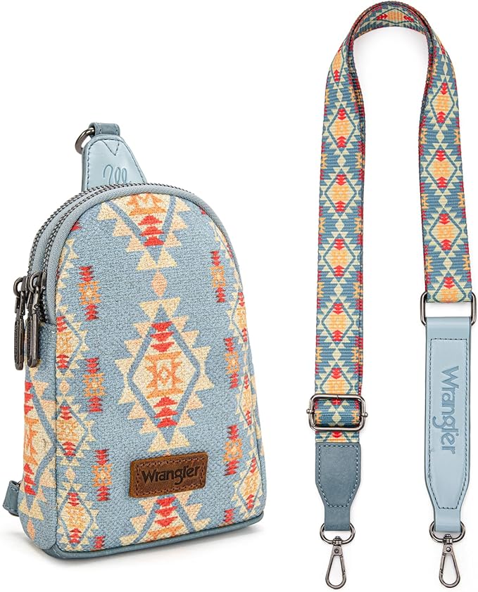 Bolso Crossbag Wrangler Cruzada Azul Claro WG2205-210JN
