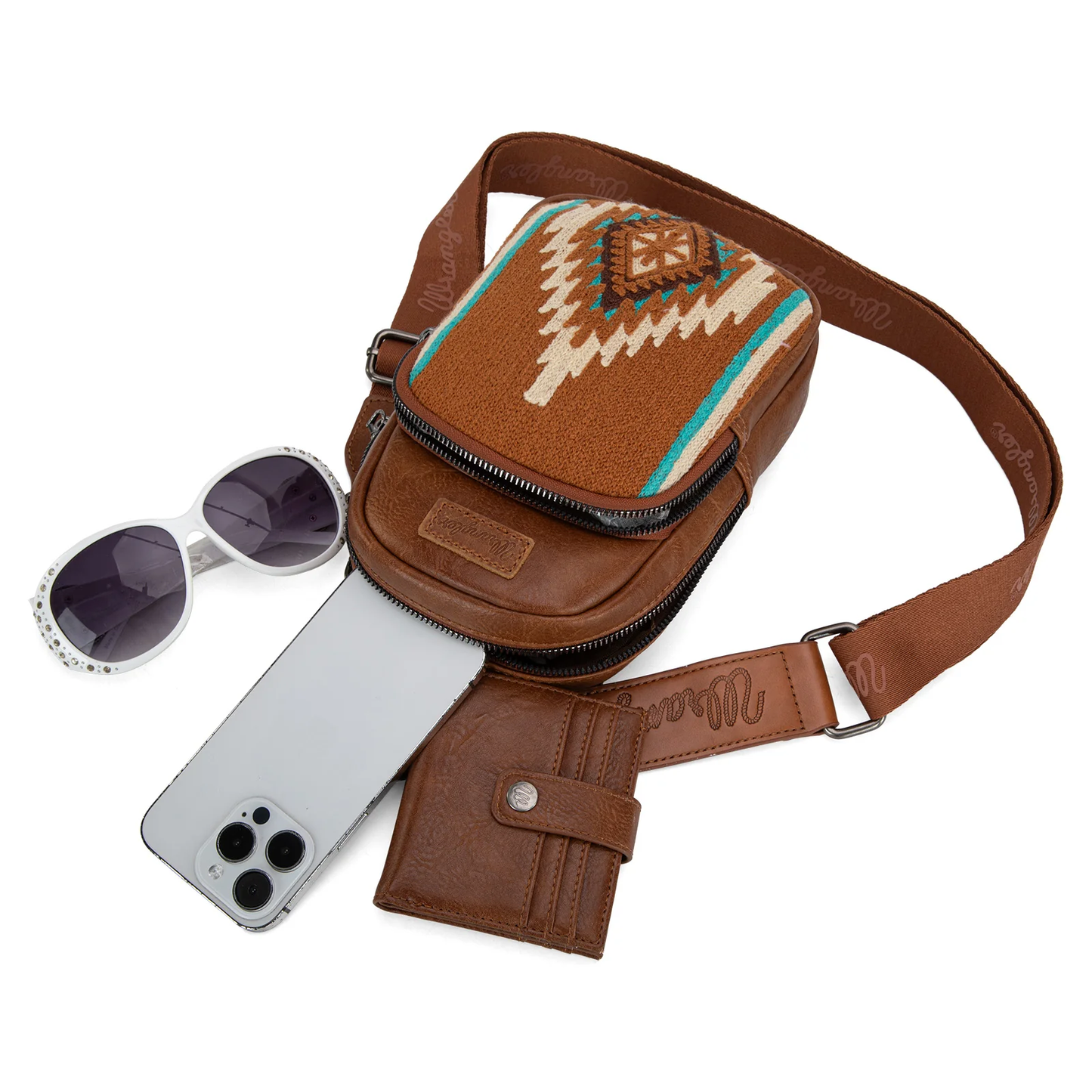 Bolso Crossbag Wrangler Cruzada Café Telar WG174-210BR