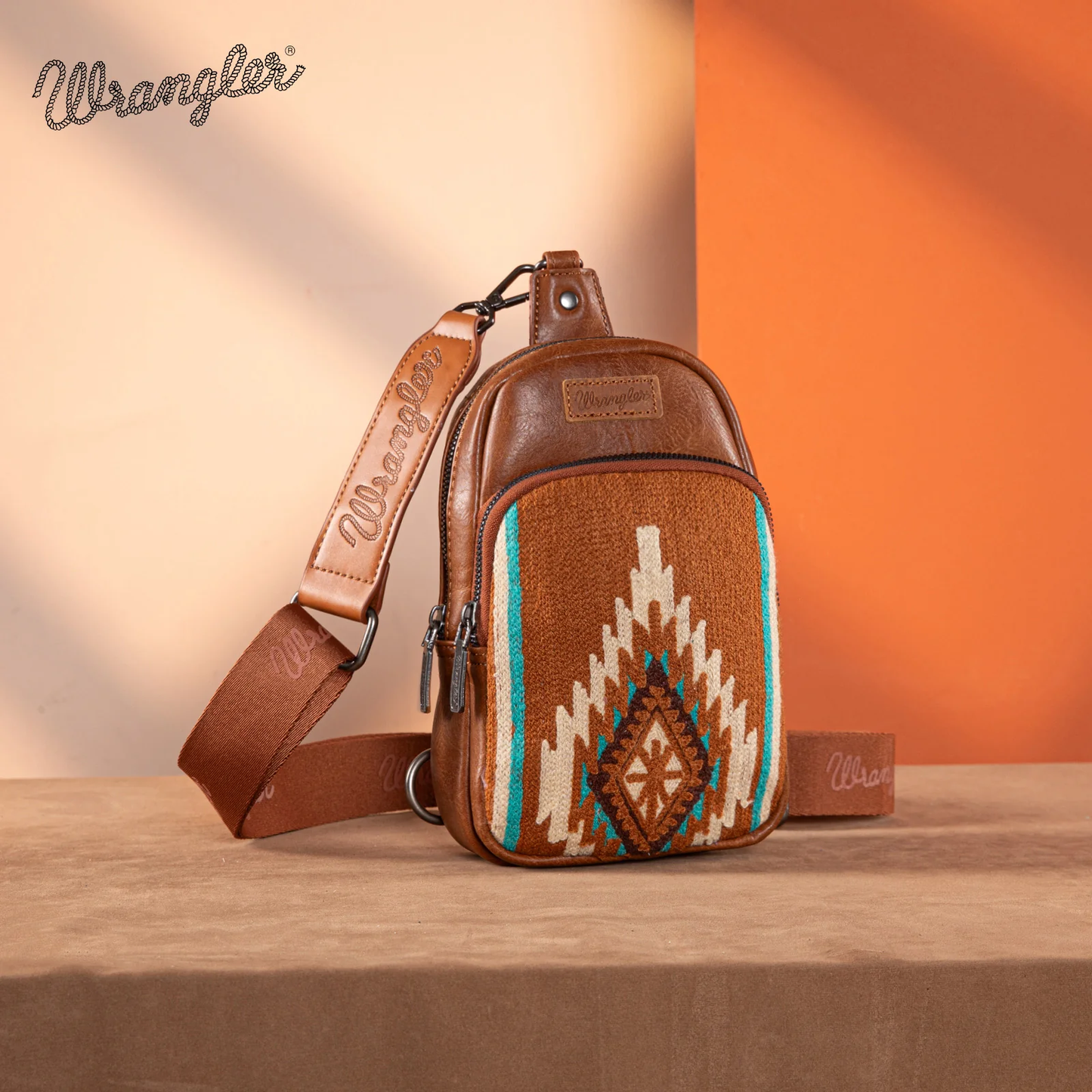Bolso Crossbag Wrangler Cruzada Café Telar WG174-210BR