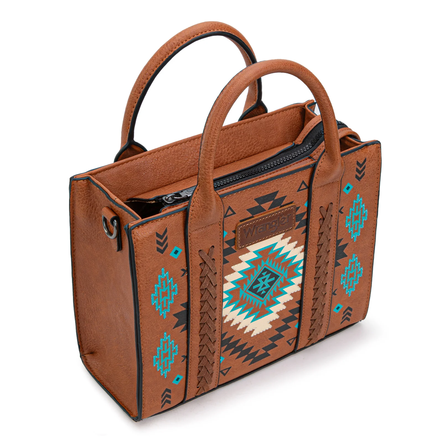 Bolso Wrangler Tote Bag Patrón Pintado Azteca Pintado Marrón WG2206-8120SBR