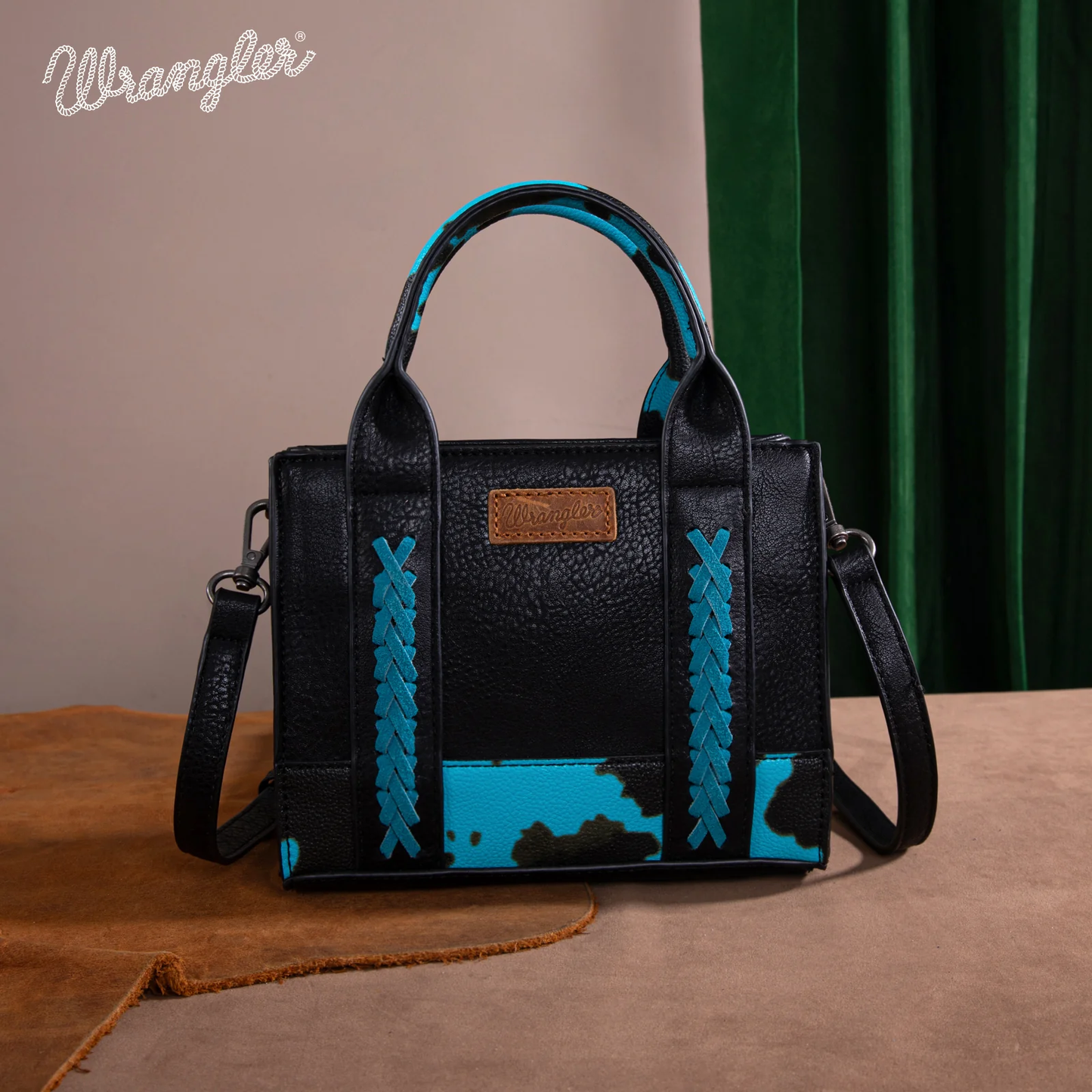 Bolso Wrangler MINI Tote Bag Print Vaca Azul/Negro WG102S-8120TQ