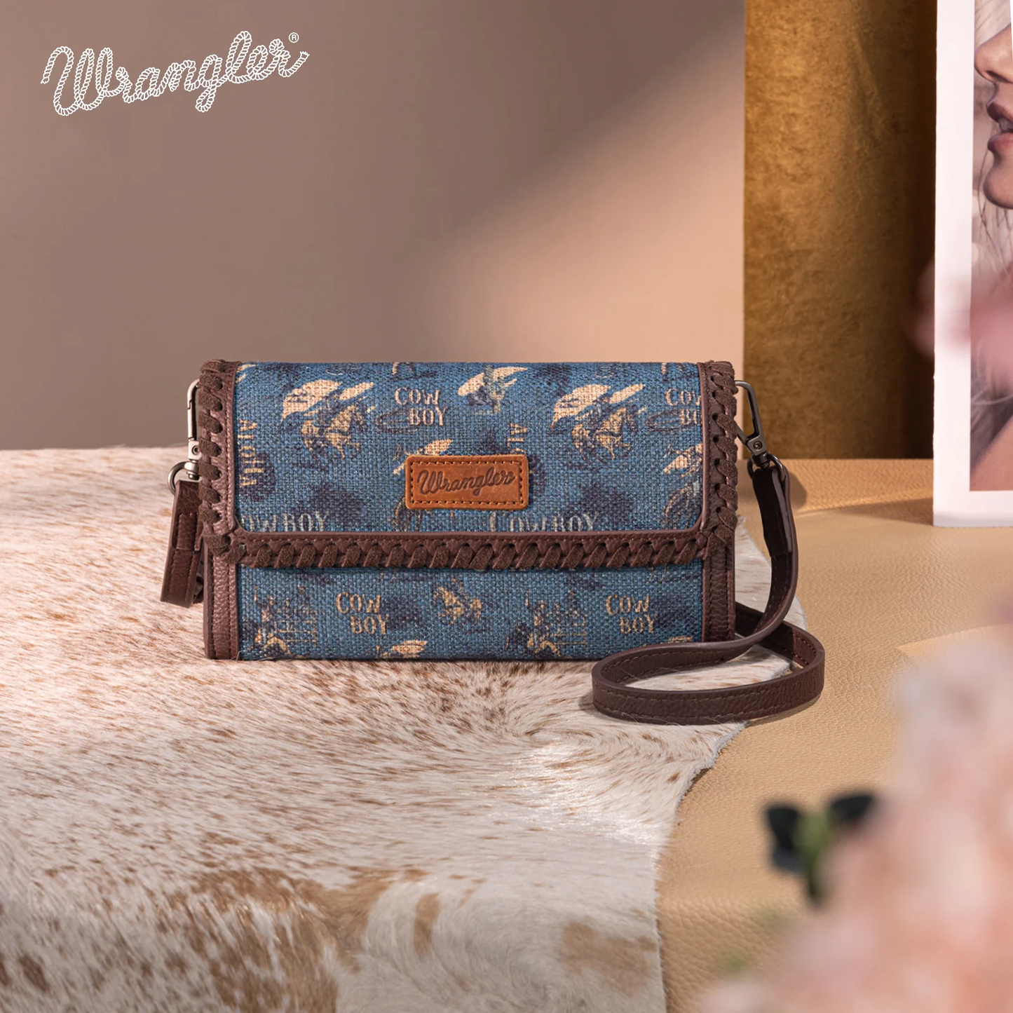 Bolso Cartera Crossbody Wrangler Vintage Azul Mezclilla WG60-1812JN